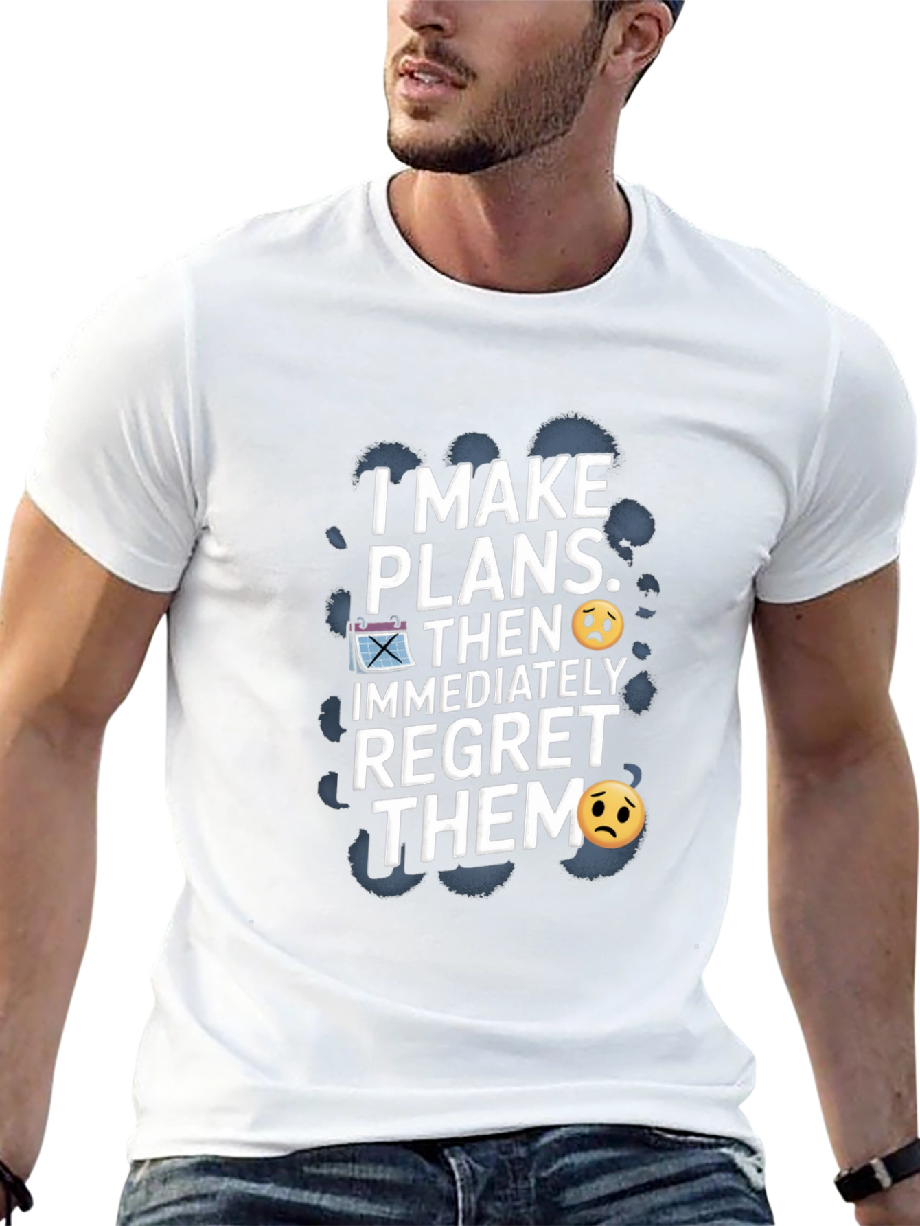 Regret Plans Funny Graphic T-Shirt
