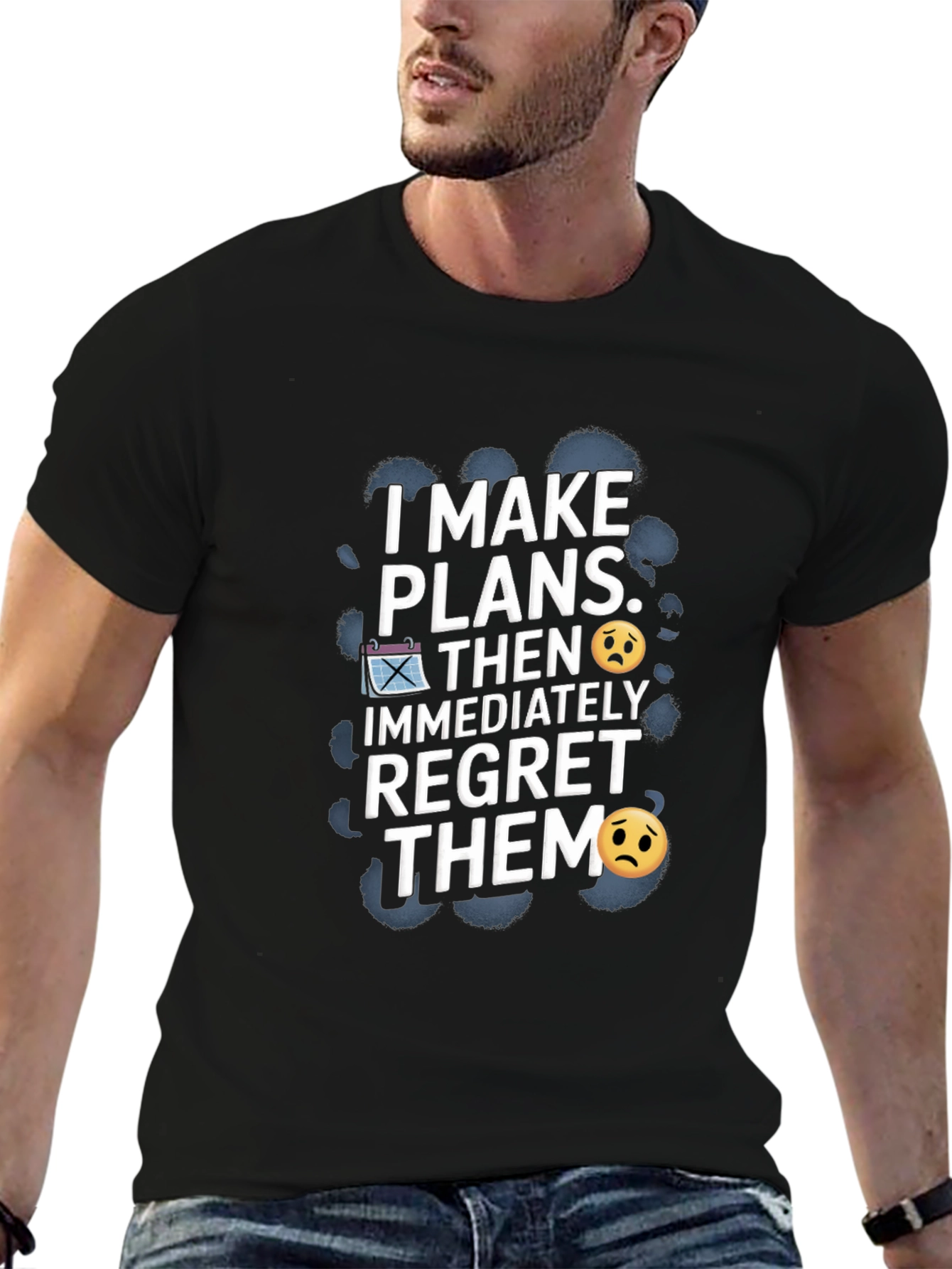Regret Plans Funny Graphic T-Shirt