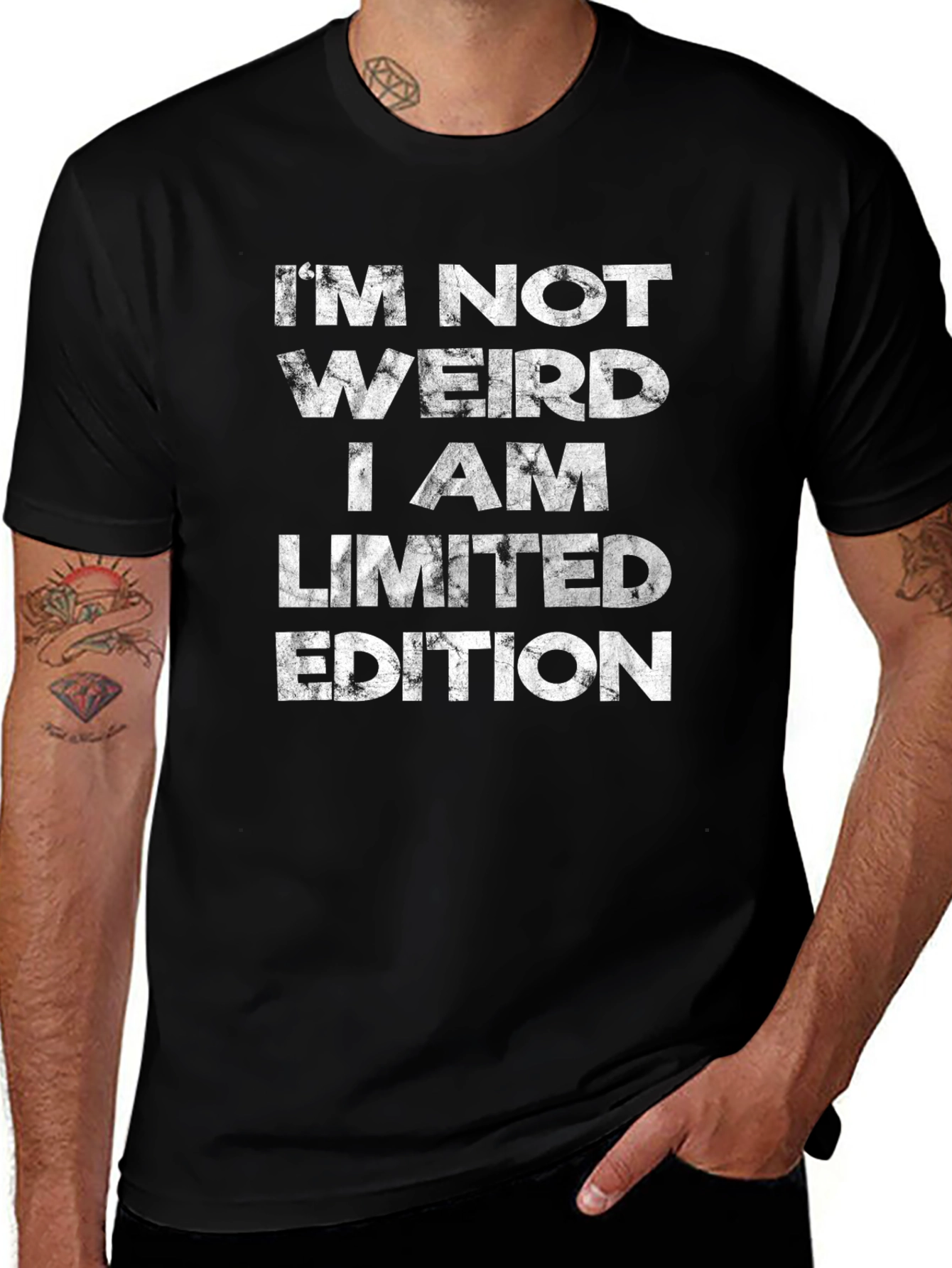 Im Not Weird Limited Edition Black Graphic T-Shirt