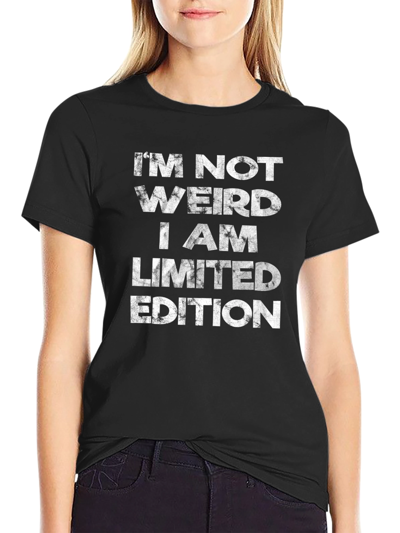 Im Not Weird Limited Edition Black Graphic T-Shirt