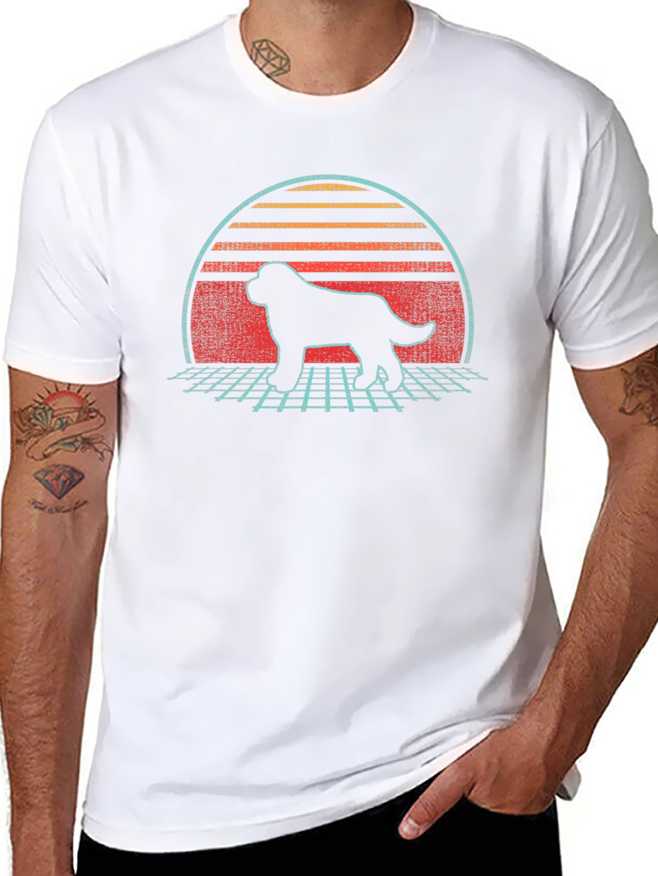 Retro Dog Silhouette T-Shirt
