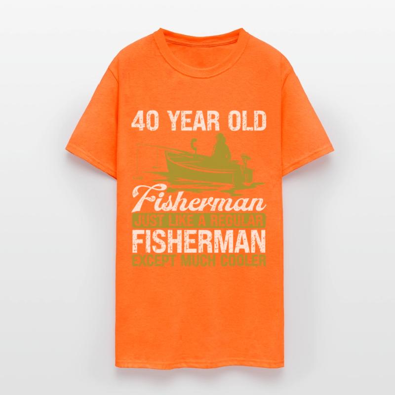 40 Year Old Fisherman Fishing Rod 40 Angler