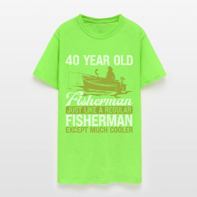 40 Year Old Fisherman Fishing Rod 40 Angler