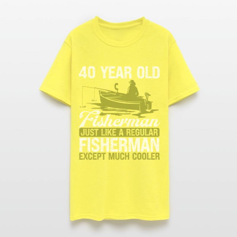 40 Year Old Fisherman Fishing Rod 40 Angler