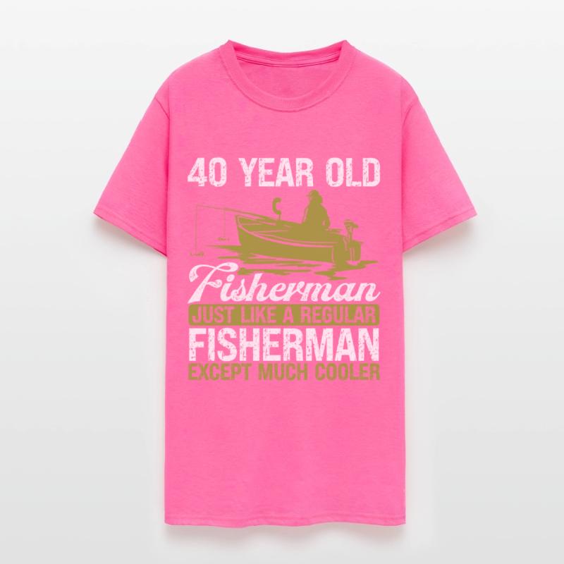 40 Year Old Fisherman Fishing Rod 40 Angler