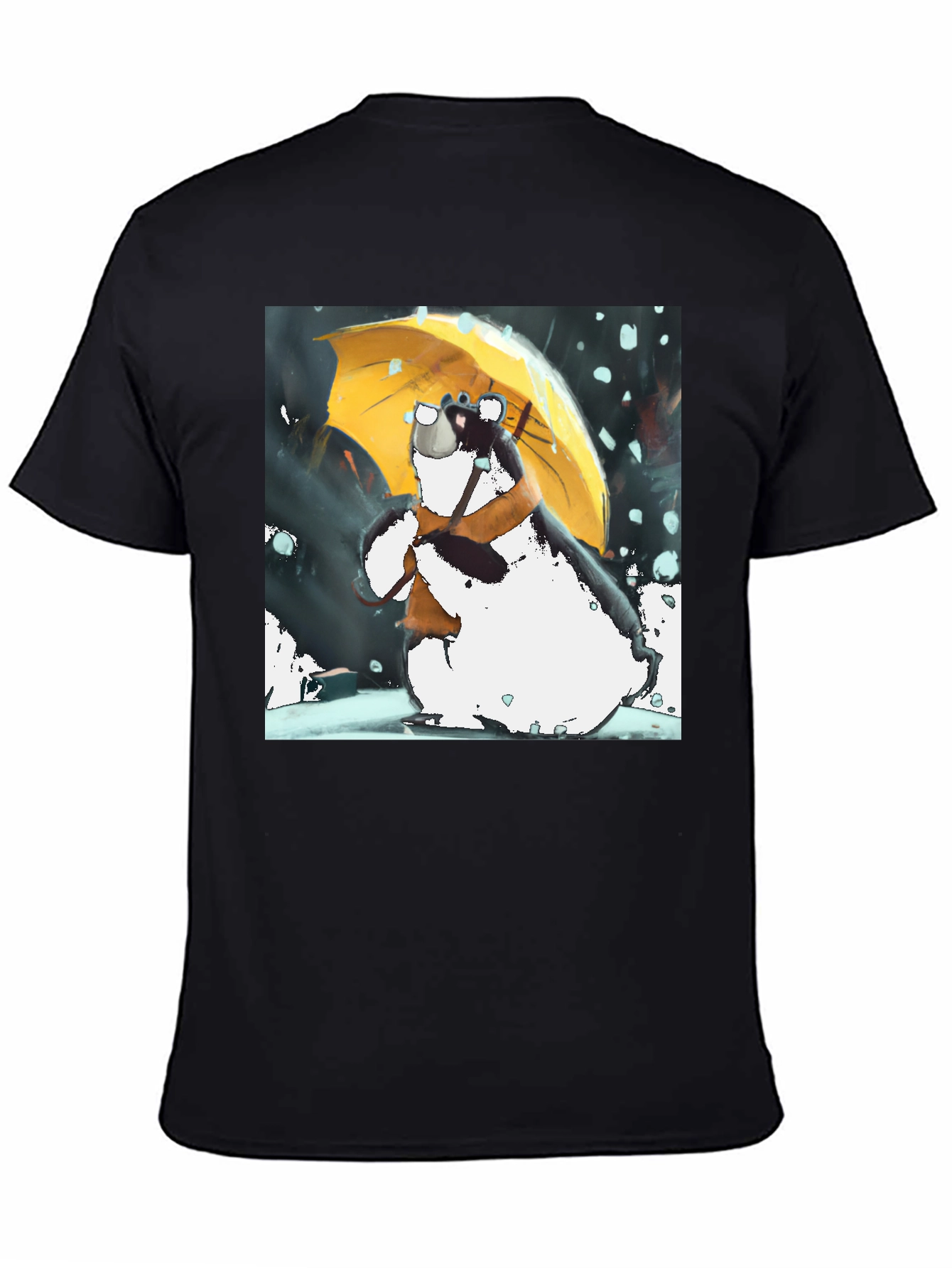 Whimsical Bear Umbrella Graphic T-Shirt