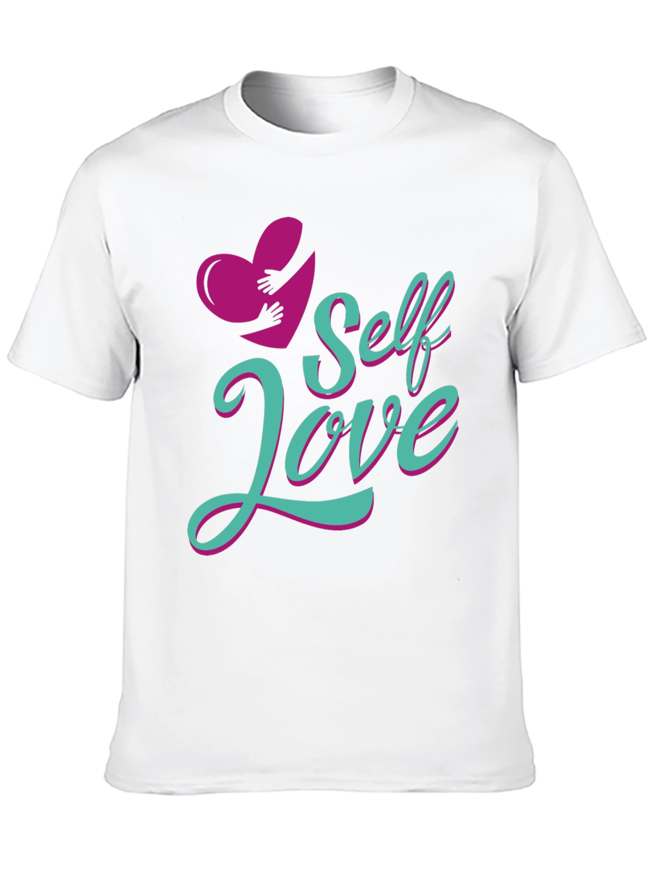 Self Love Heart Graphic Tee - Black Cotton T-Shirt