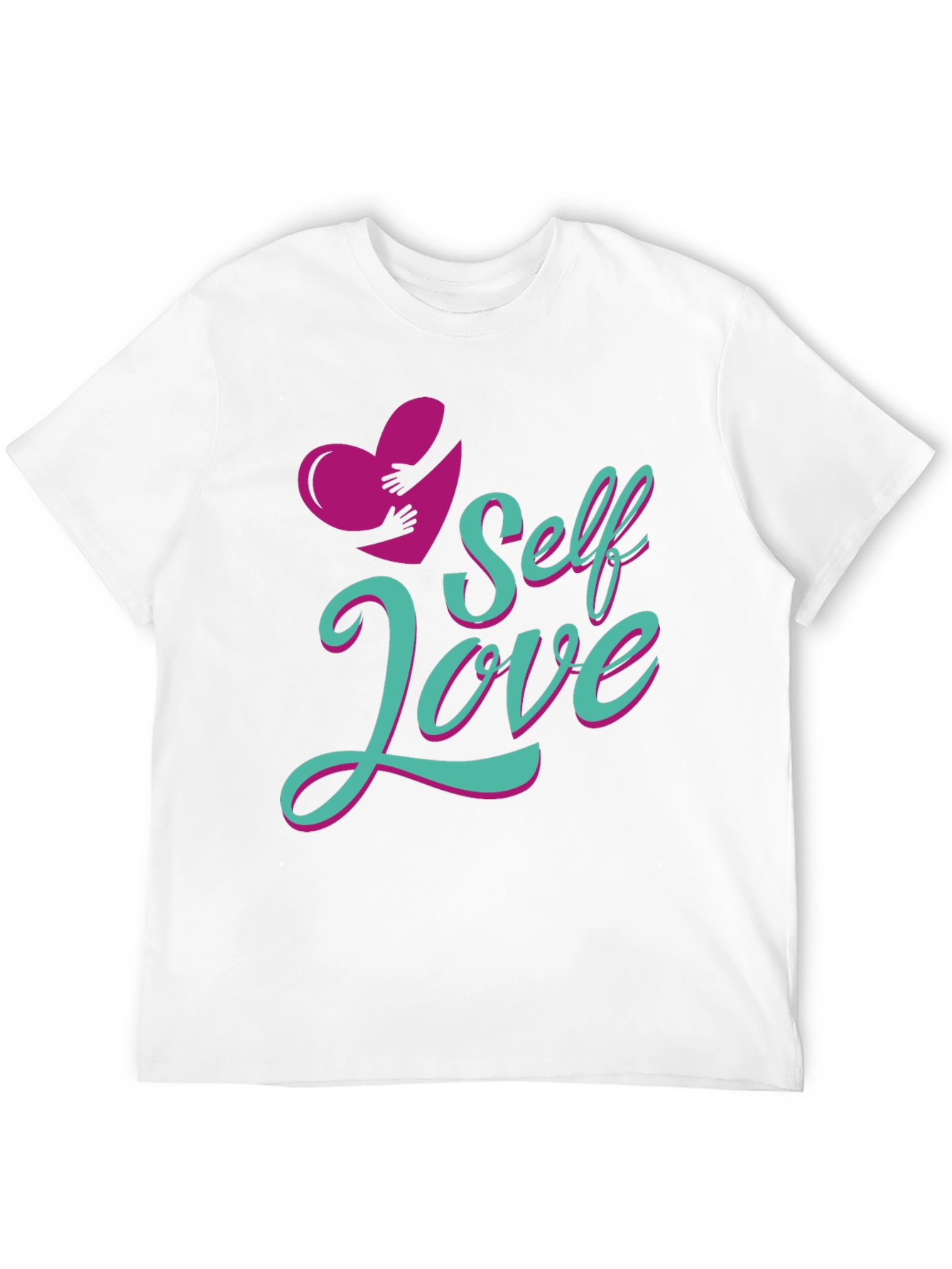 Self Love Heart Graphic Tee - Black Cotton T-Shirt