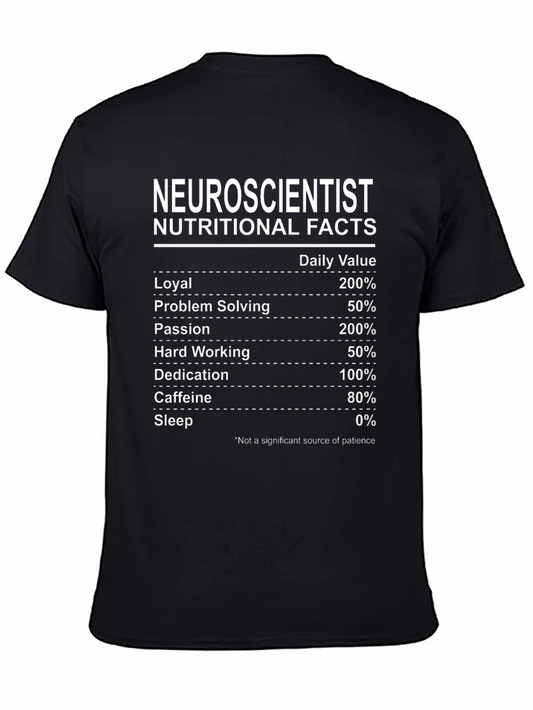 Neuroscientist Nutritional Facts T-Shirt
