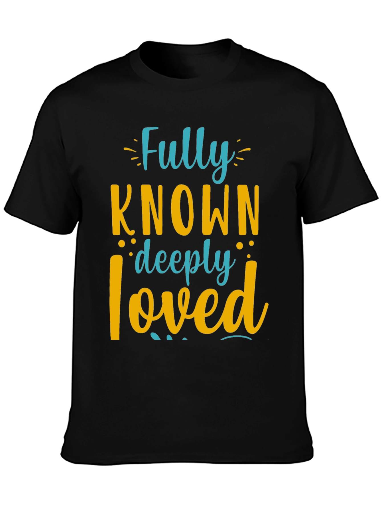 Fully Known Deeply Loved Graphic Tee - Black