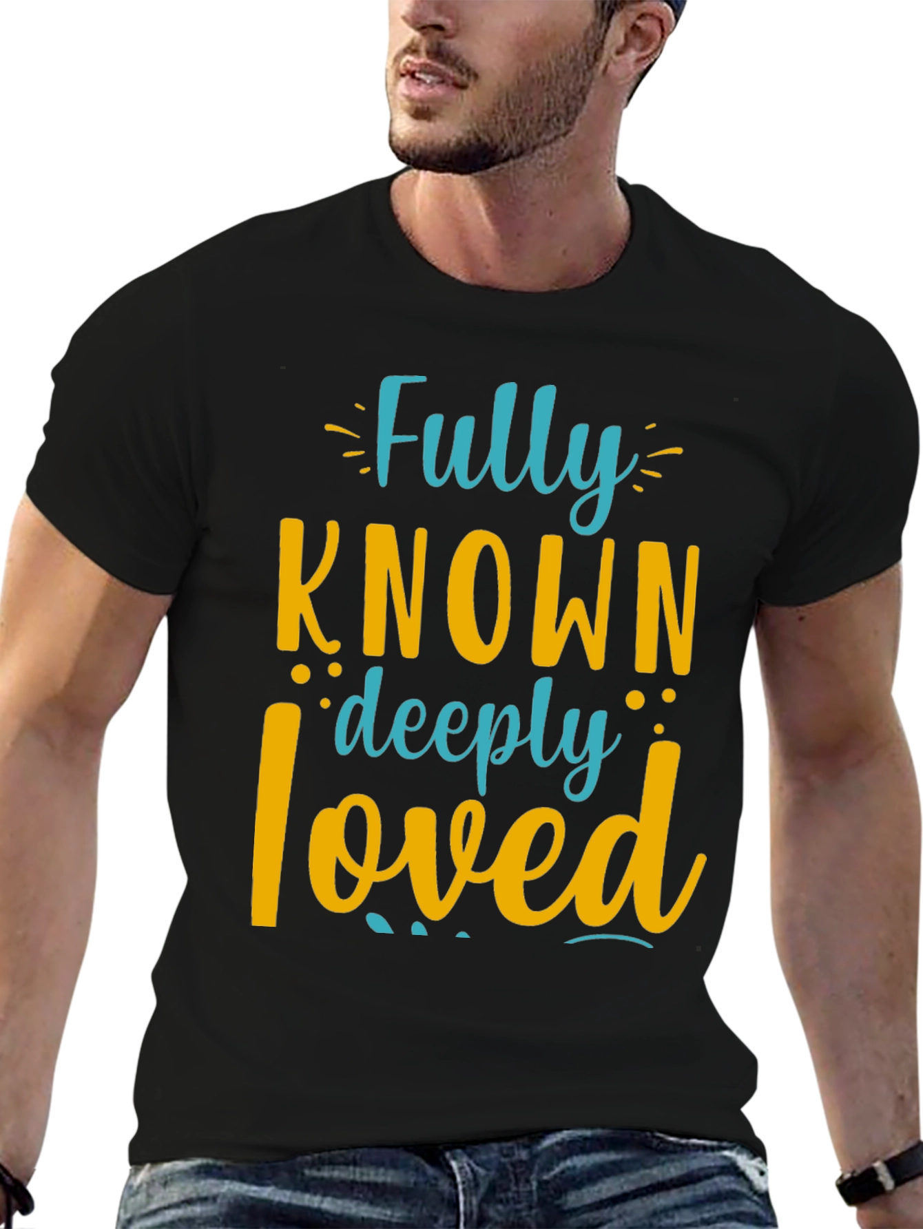 Fully Known Deeply Loved Graphic Tee - Black