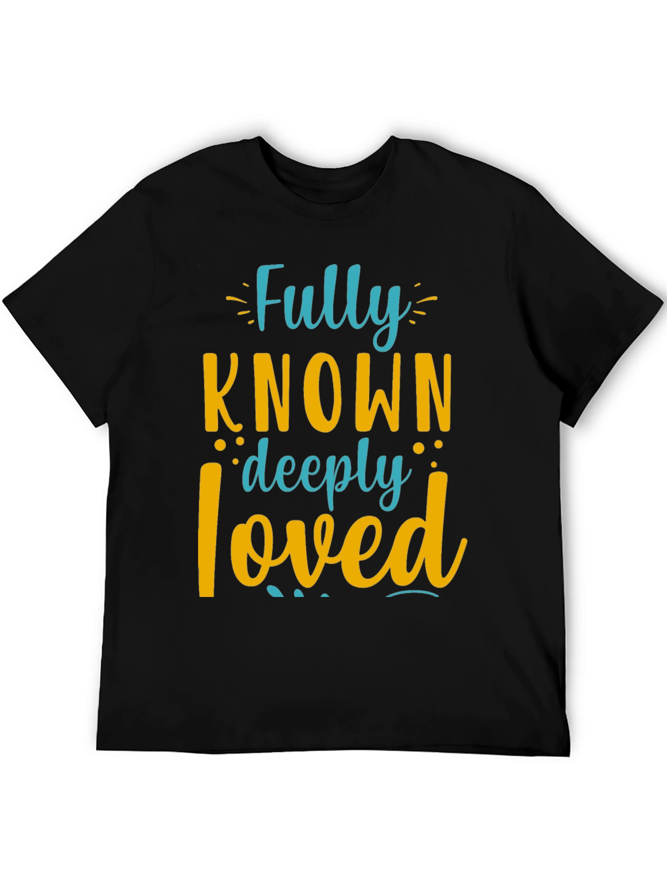 Fully Known Deeply Loved Graphic Tee - Black