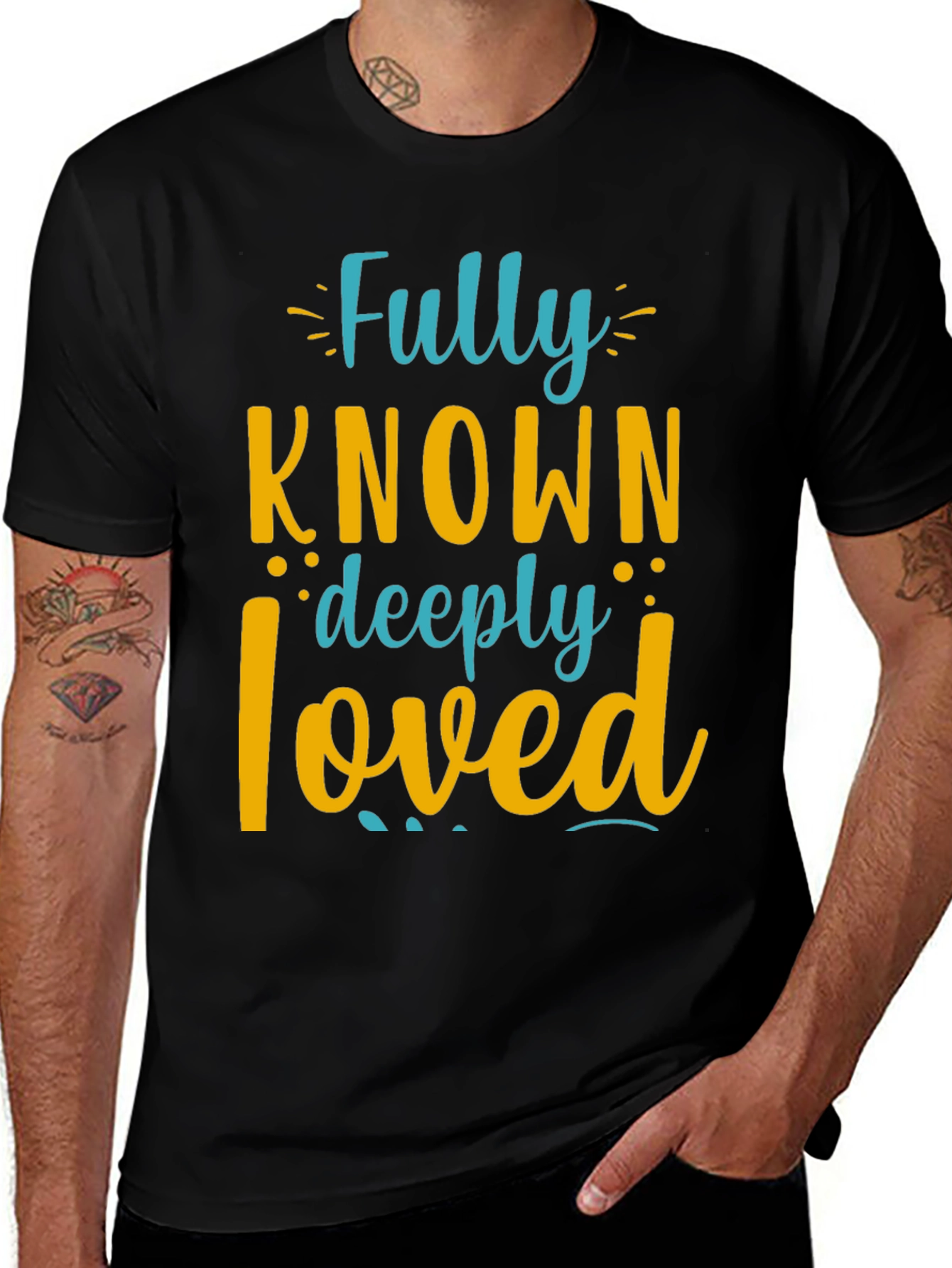 Fully Known Deeply Loved Graphic Tee - Black