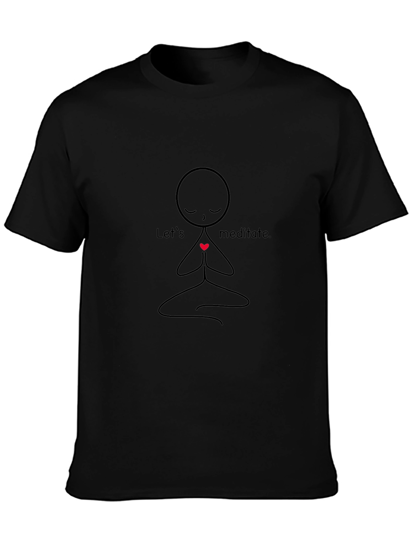 Meditate T-Shirt: Zen Stick Figure Tee