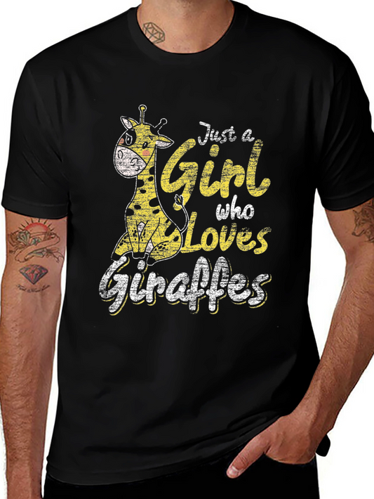 Giraffe Lover T-Shirt - Girls Graphic Tee
