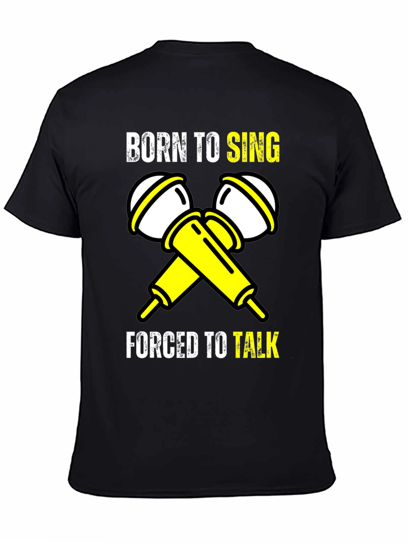 Born to Sing Black Graphic T-Shirt