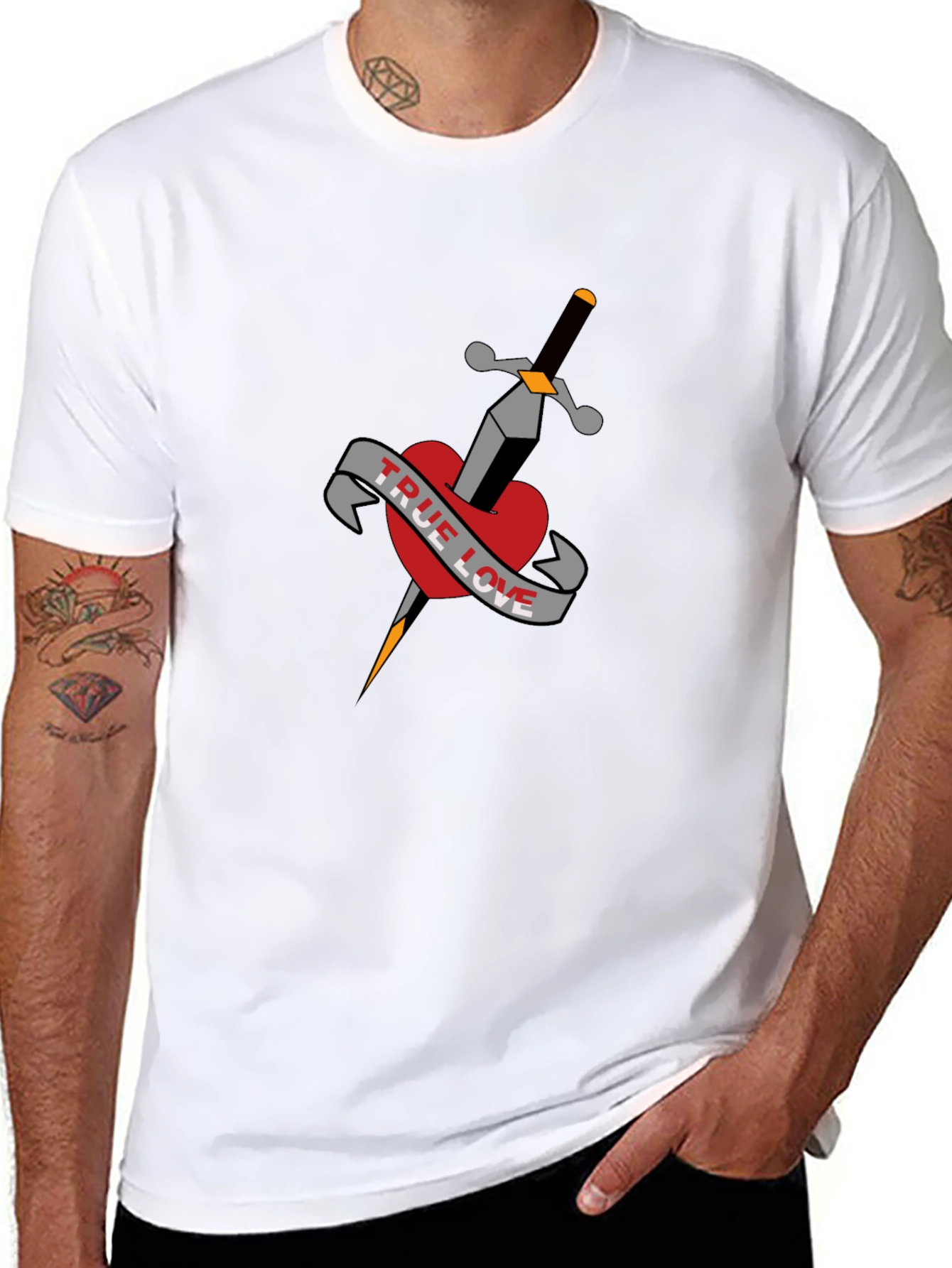 True Love Dagger Heart Graphic Tee