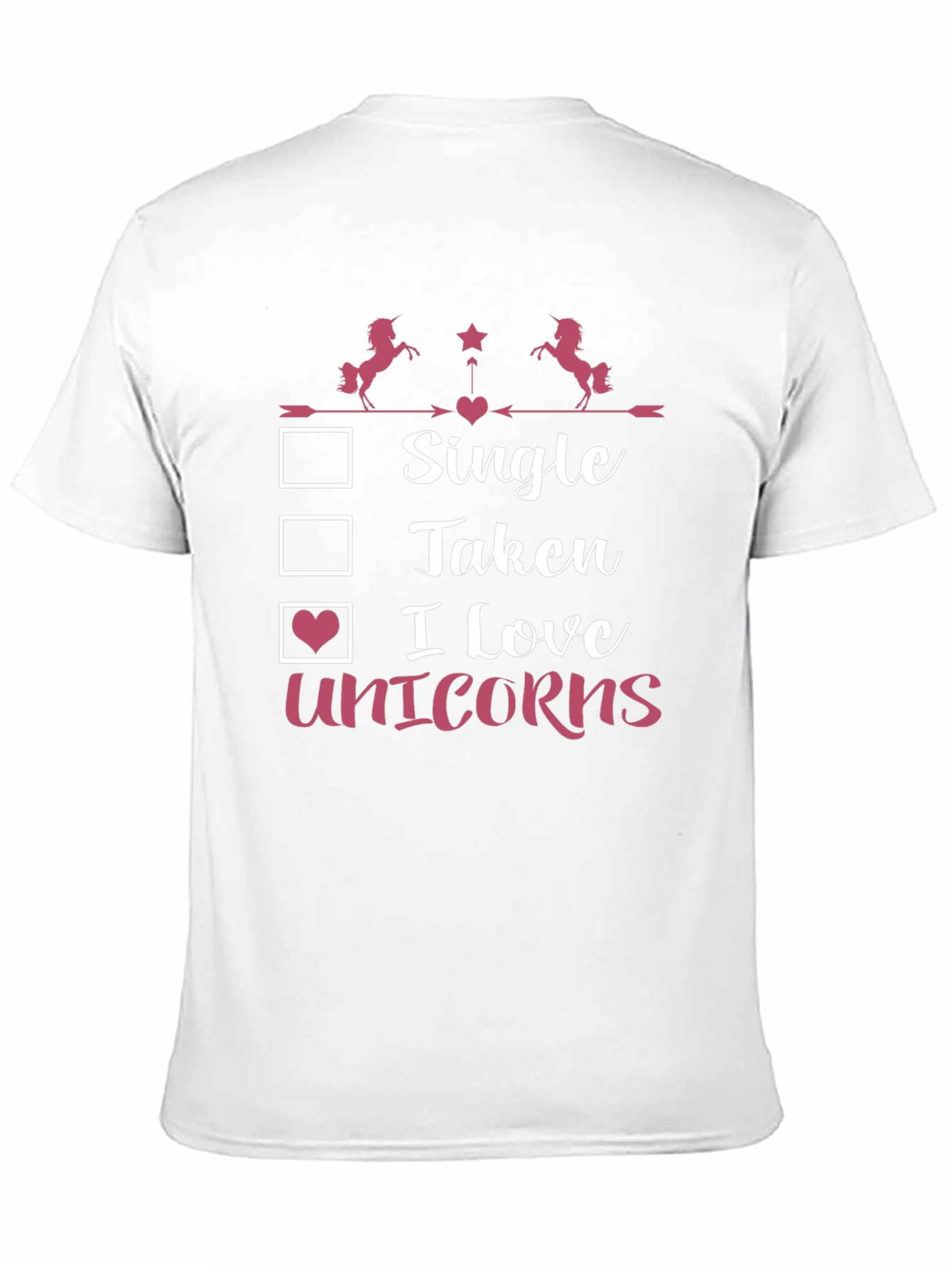 I Love Unicorns Black T-Shirt
