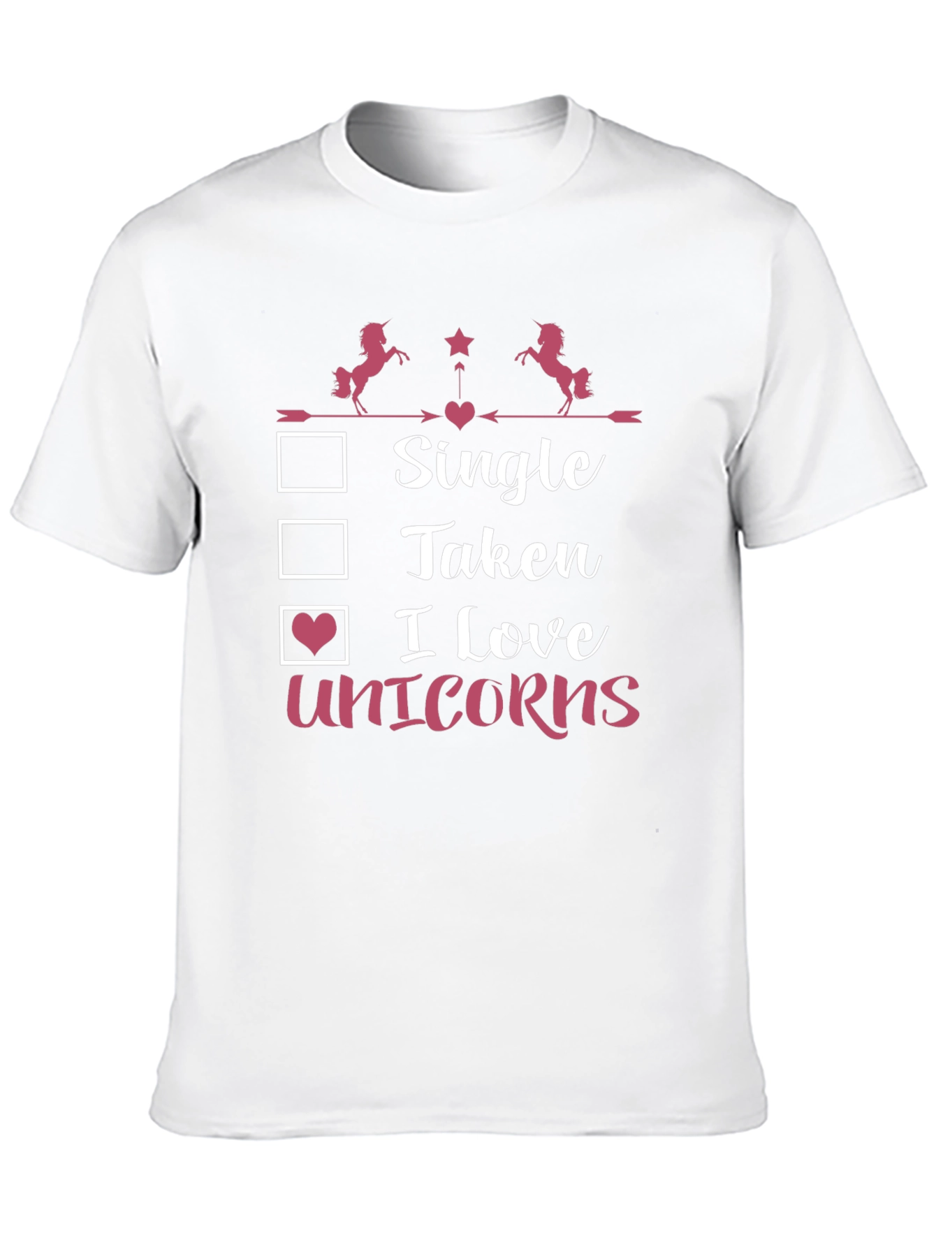 I Love Unicorns Black T-Shirt
