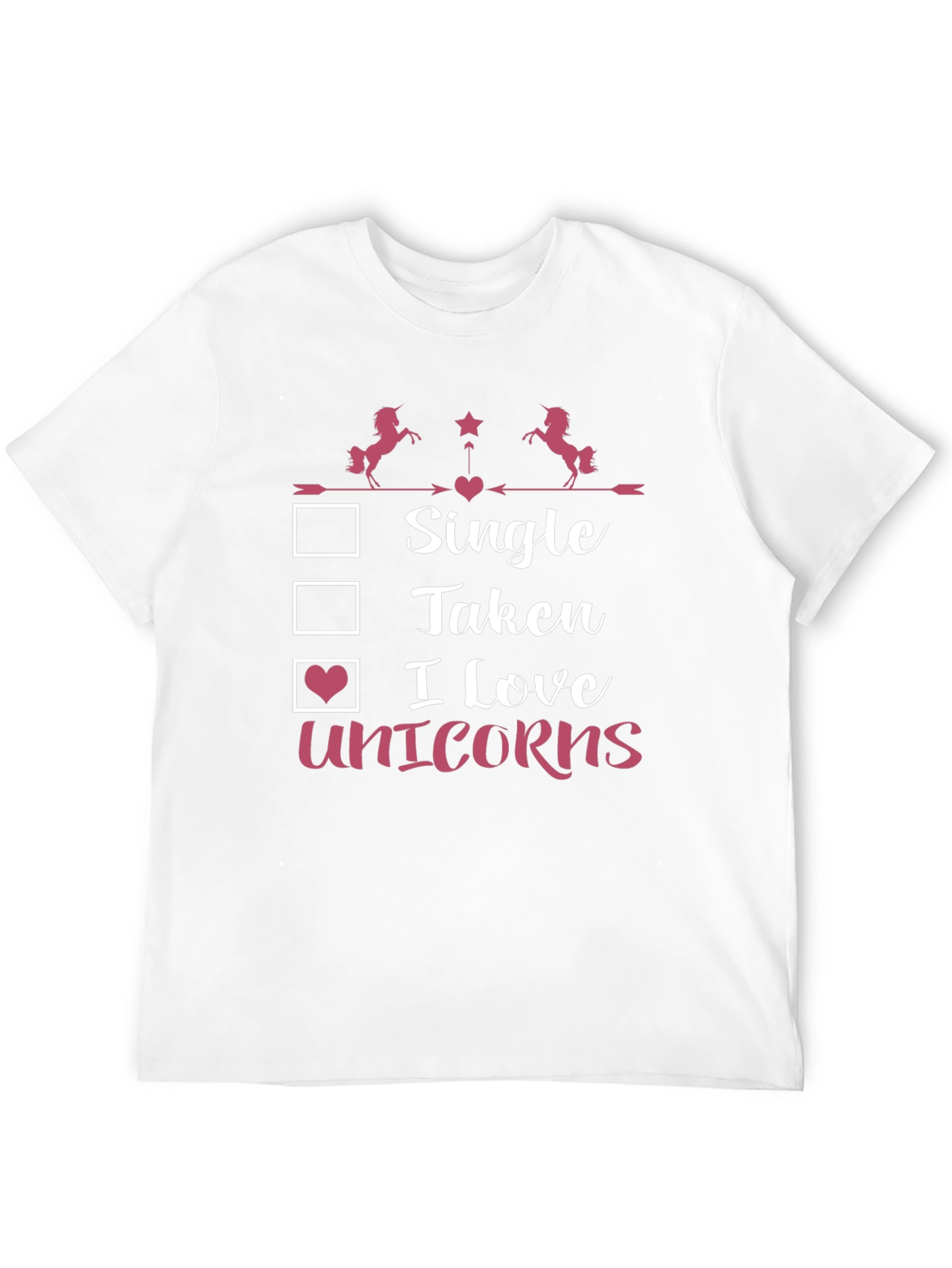 I Love Unicorns Black T-Shirt