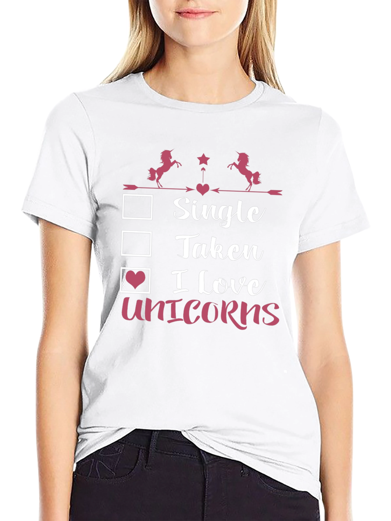 I Love Unicorns Black T-Shirt