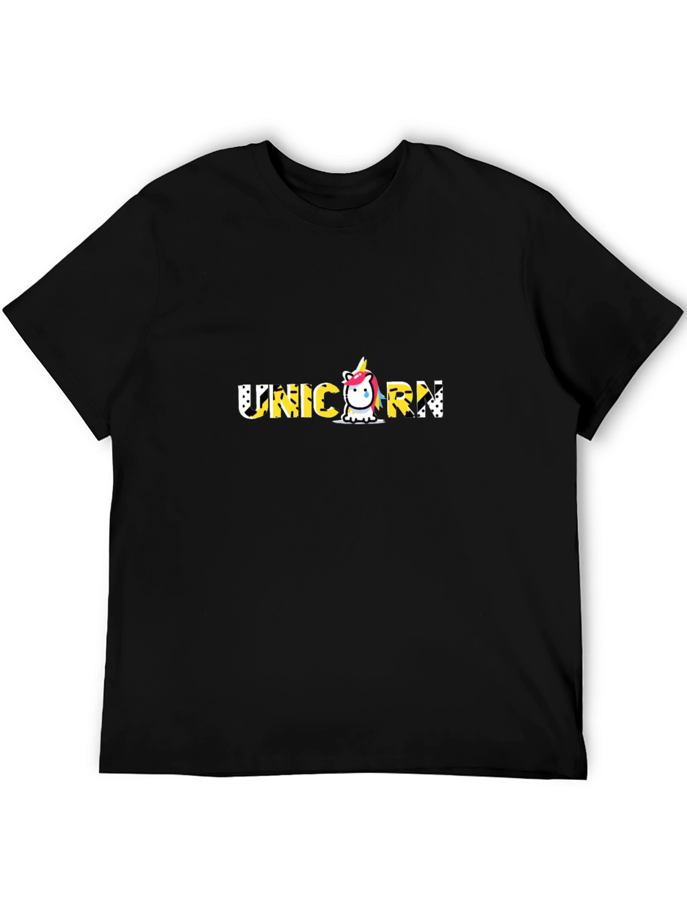 Unicorn Graphic Black T-Shirt