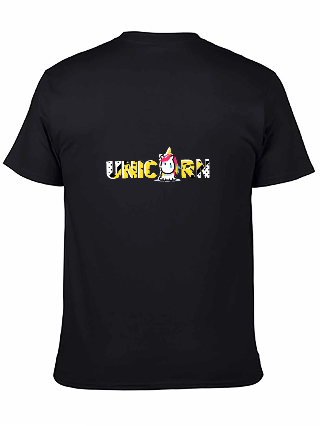 Unicorn Graphic Black T-Shirt