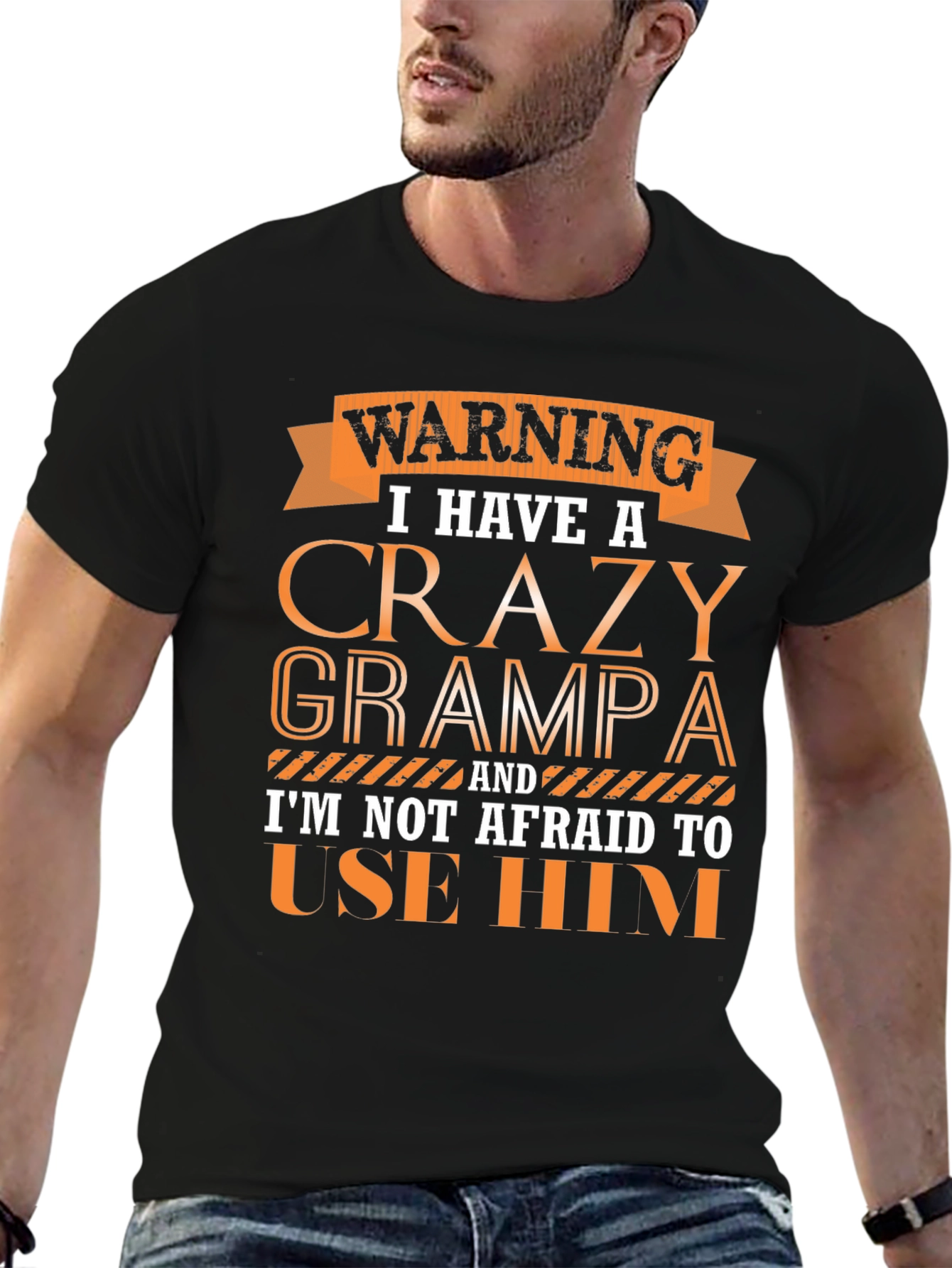 Warning Crazy Grampa T-Shirt Novelty Gift