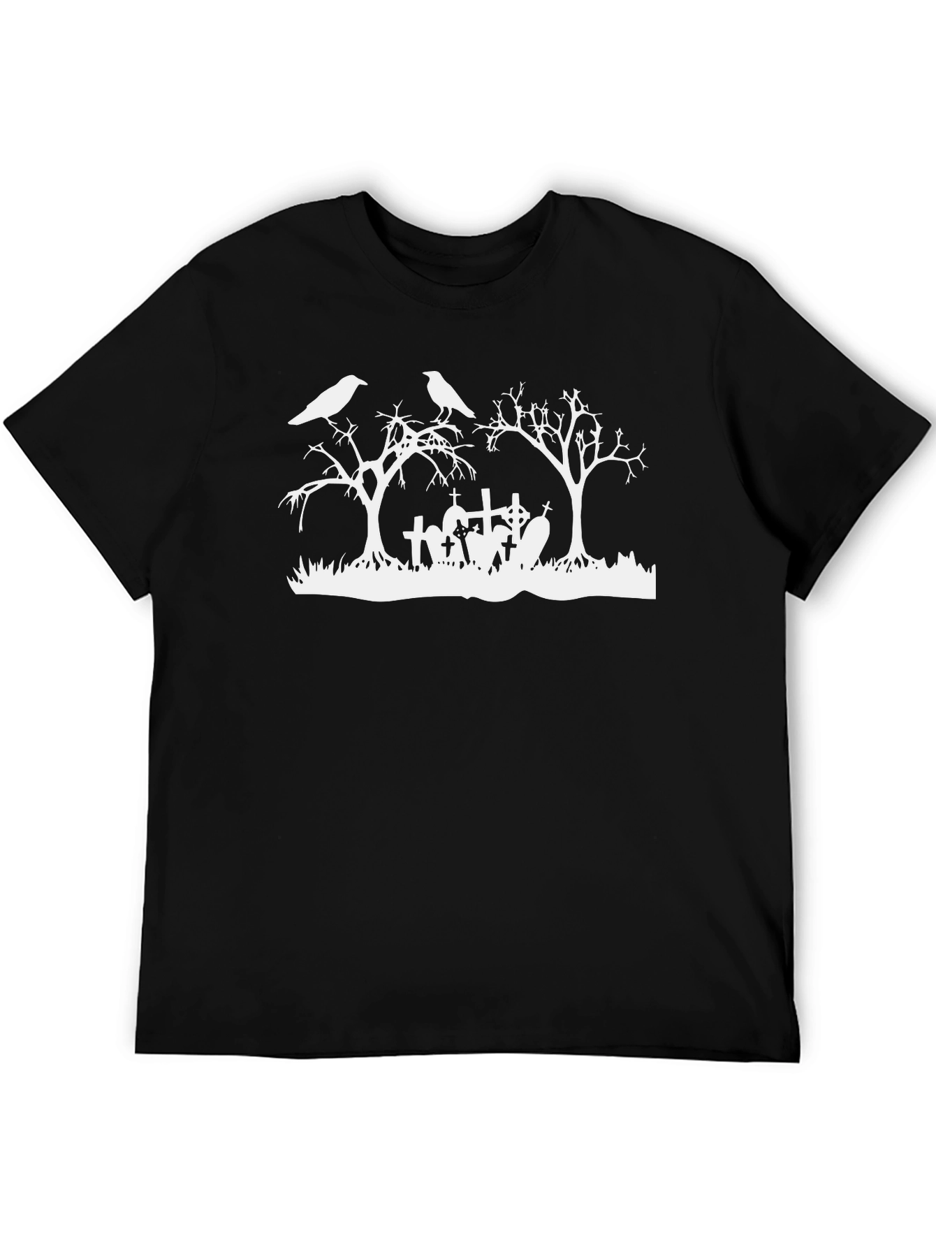 Halloween Graveyard Raven T-Shirt