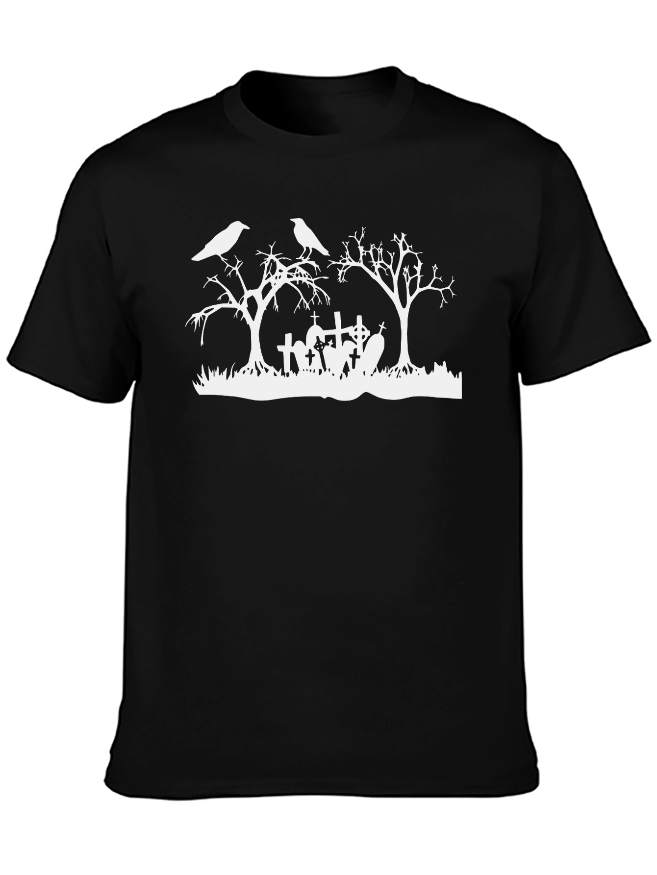 Halloween Graveyard Raven T-Shirt