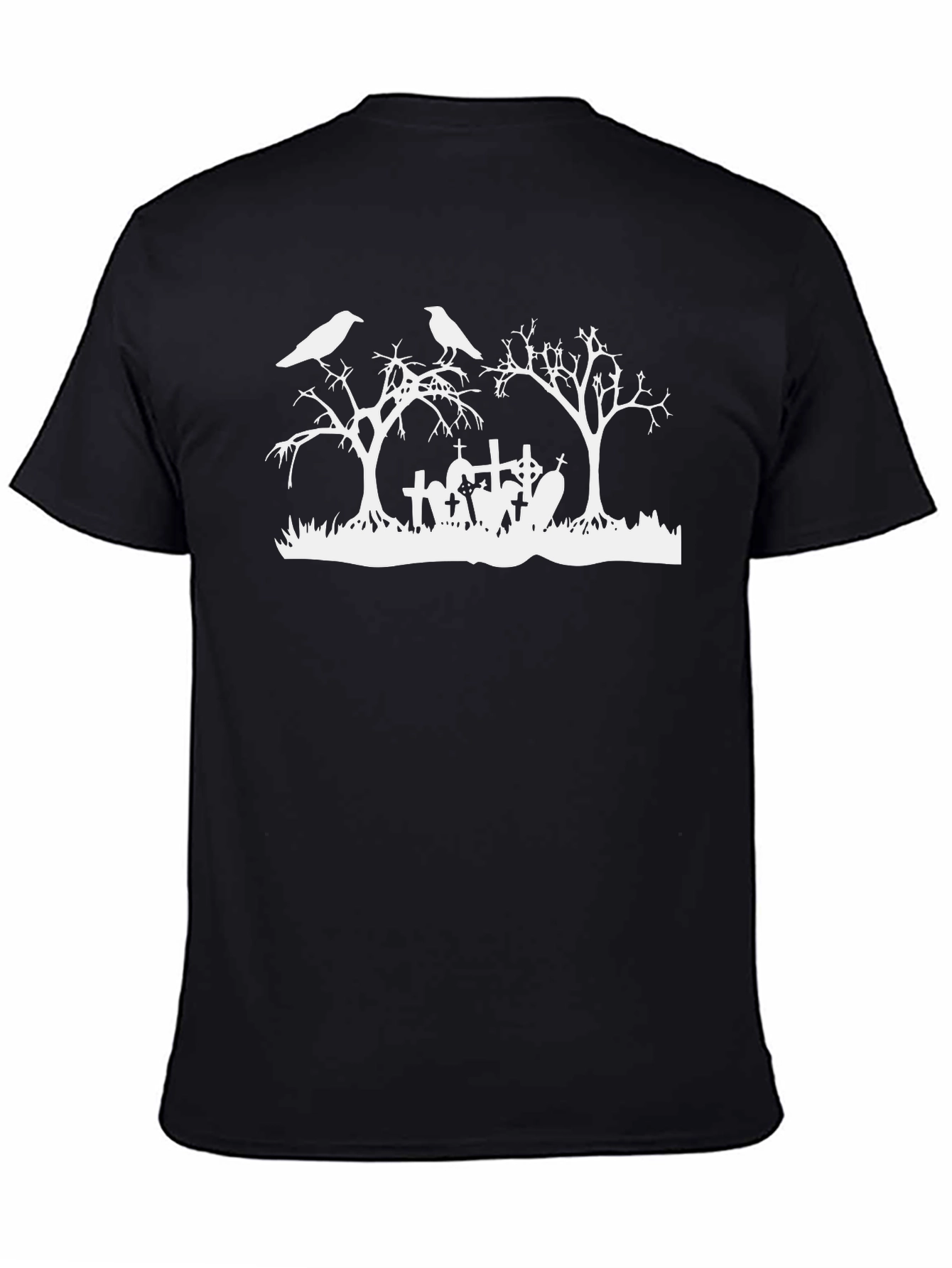Halloween Graveyard Raven T-Shirt