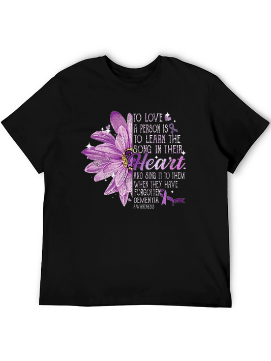Dementia Awareness Flower Heart T-Shirt