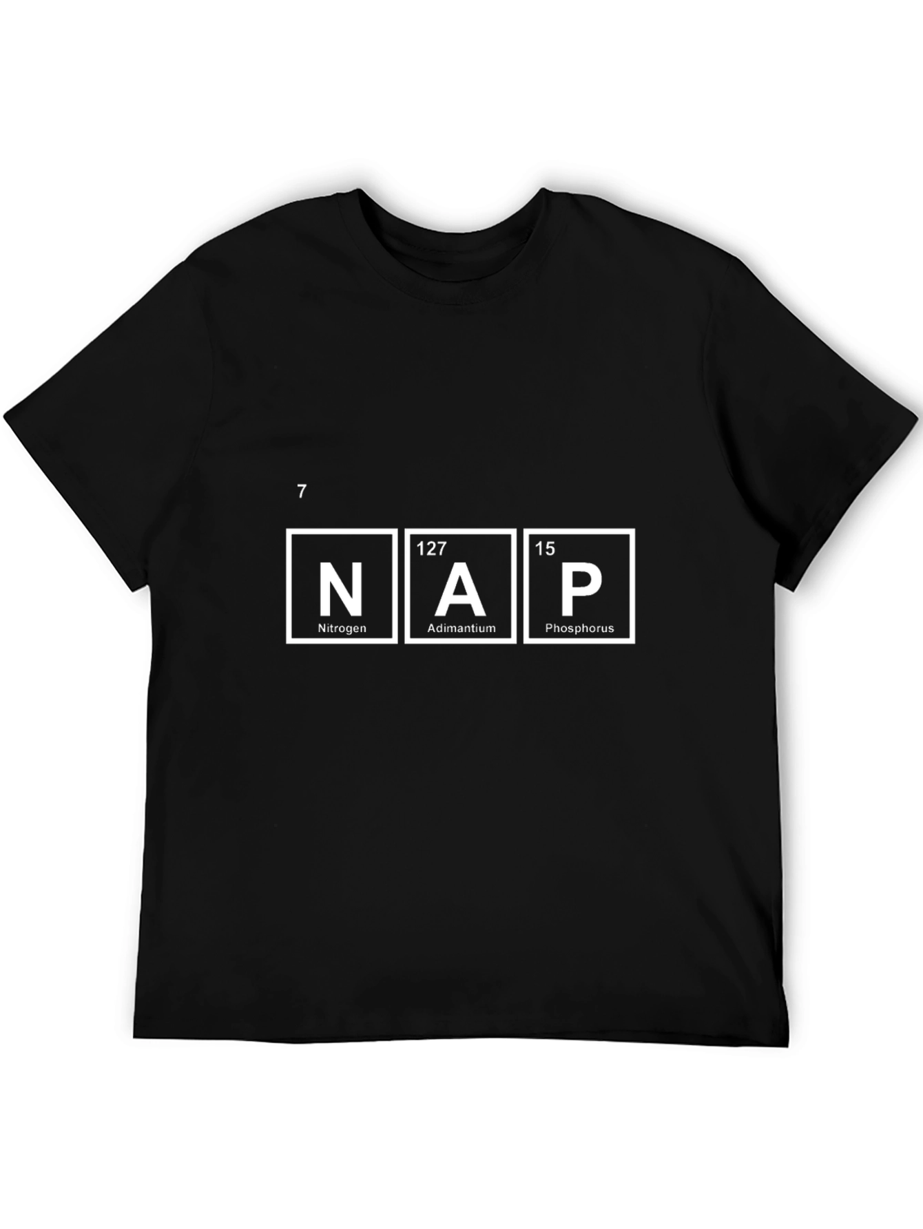 NAP Periodic Table T-Shirt: Nitrogen Adimantium Phosphorus