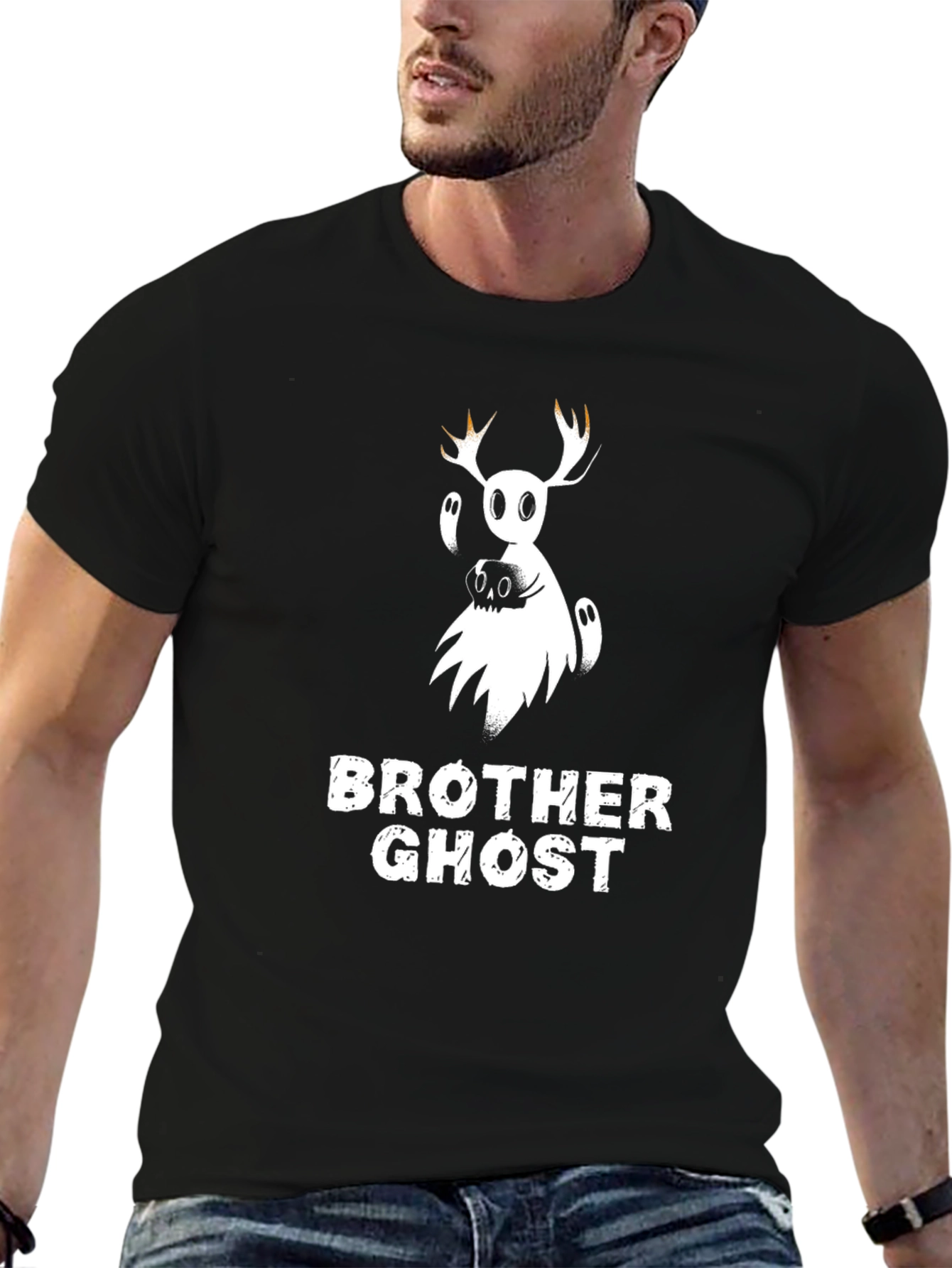 Brother Ghost Graphic T-Shirt - Spooky Season Tee