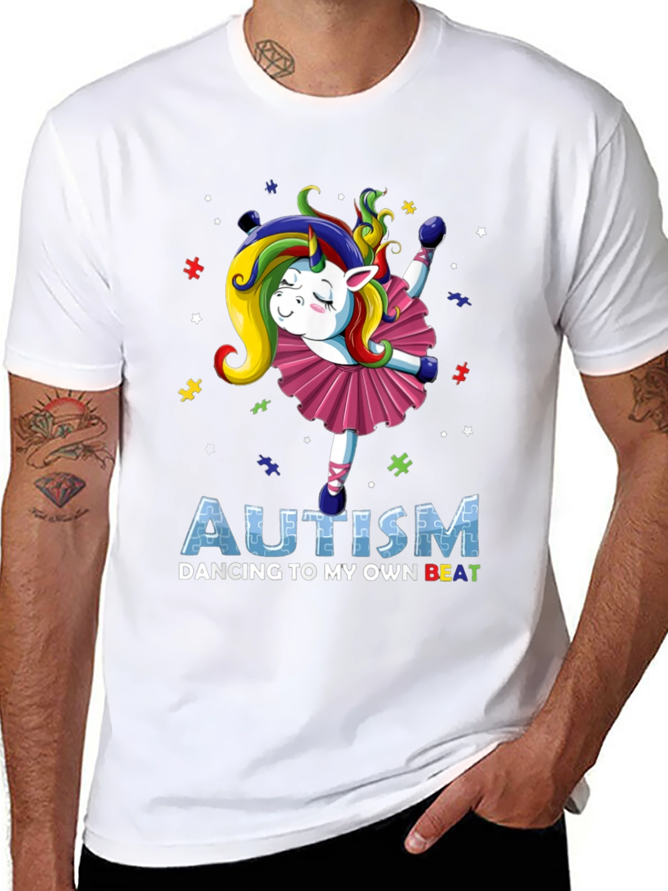 Autism Awareness Unicorn Dance T-Shirt