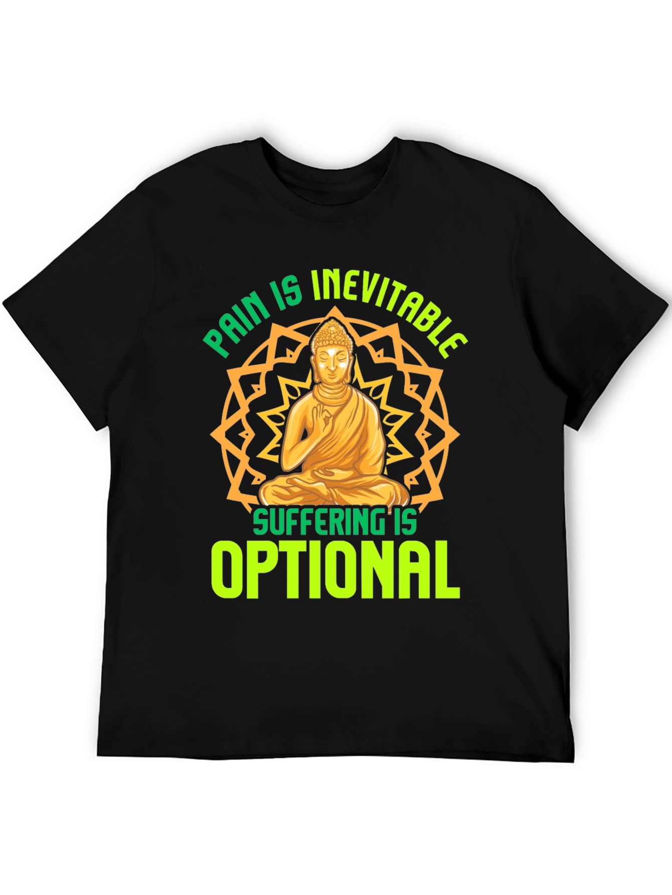 Pain is Inevitable Buddha T-Shirt