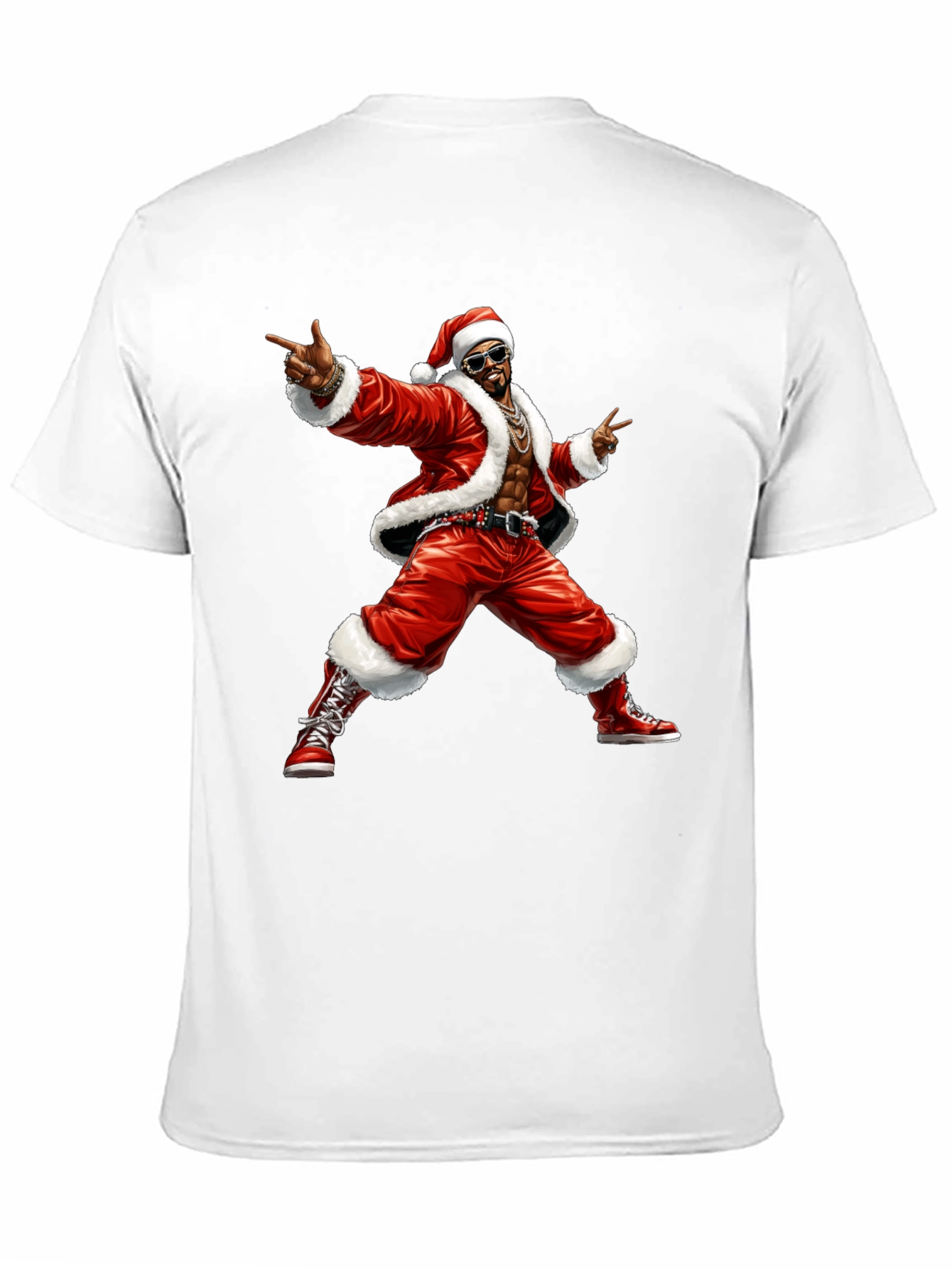 Cool Santa Graphic T-Shirt - Black