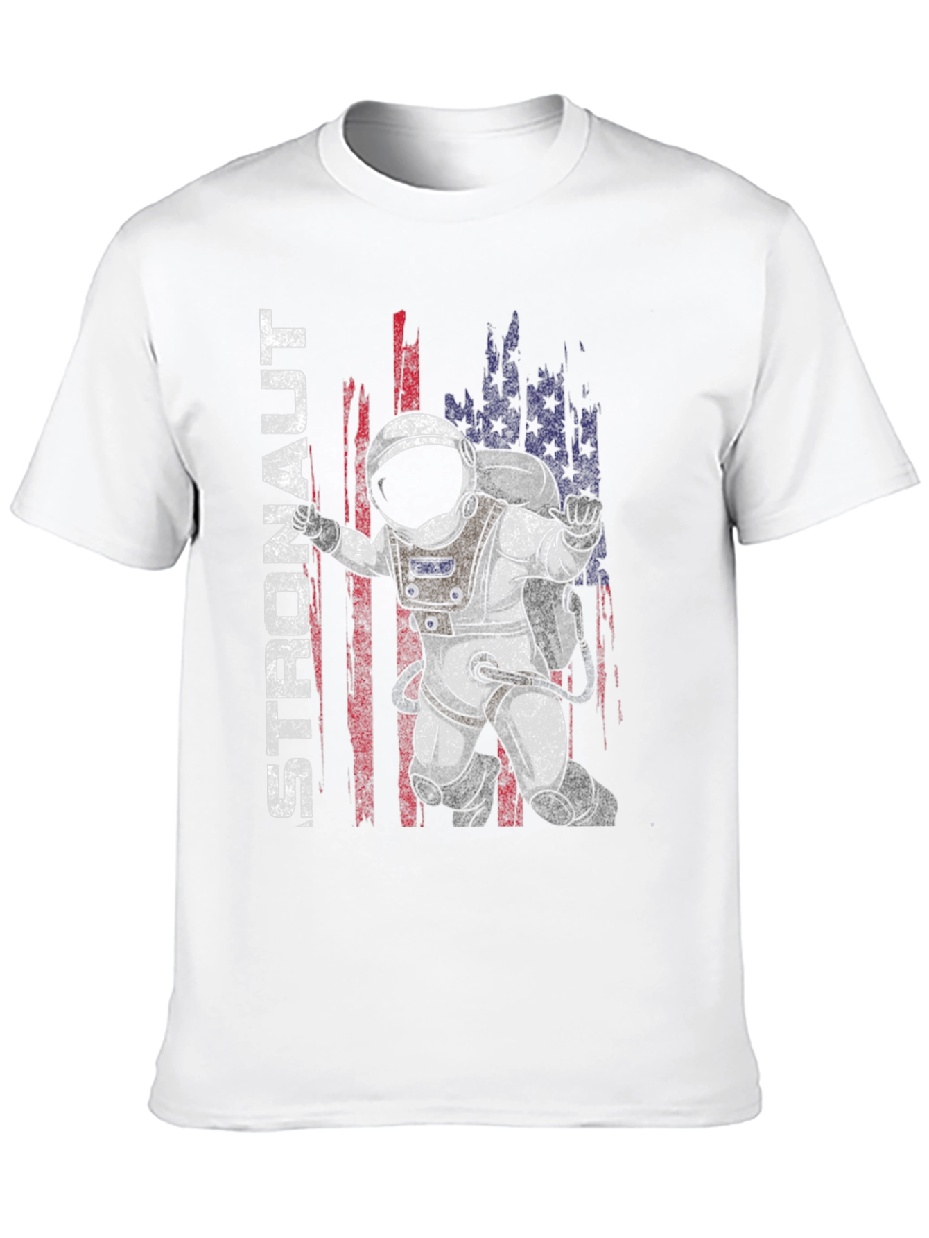 Astronaut American Flag Graphic T-Shirt