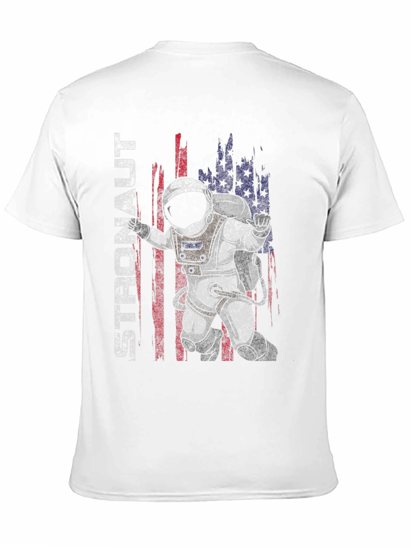 Astronaut American Flag Graphic T-Shirt