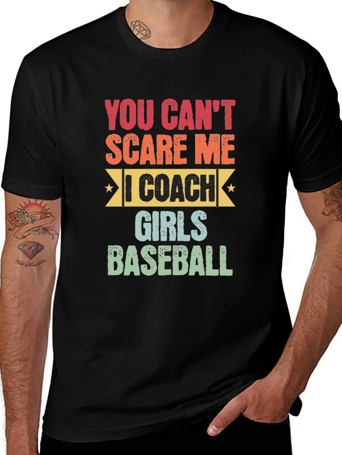 Funny Baseball Coach T-Shirt: You Cant Scare Me