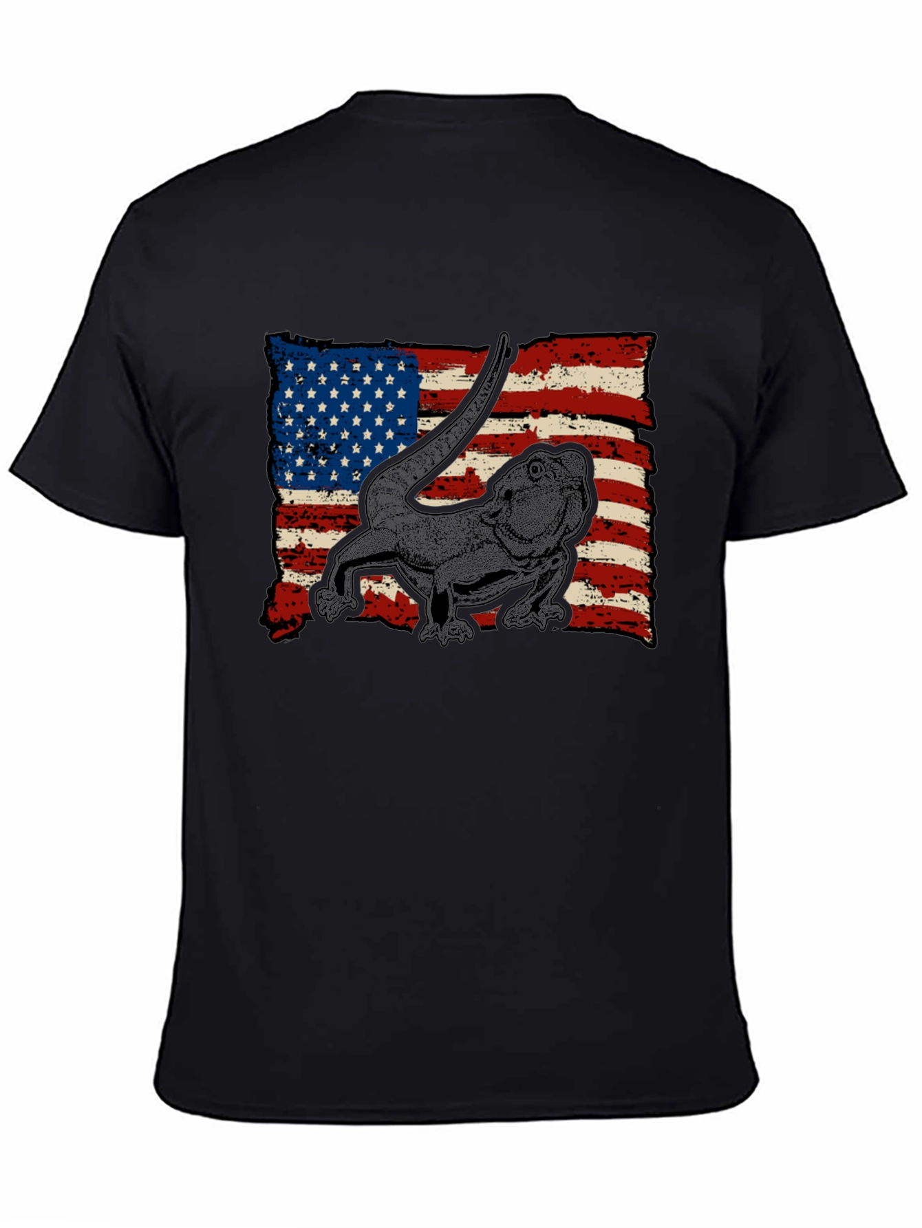 Bearded Dragon American Flag T-Shirt