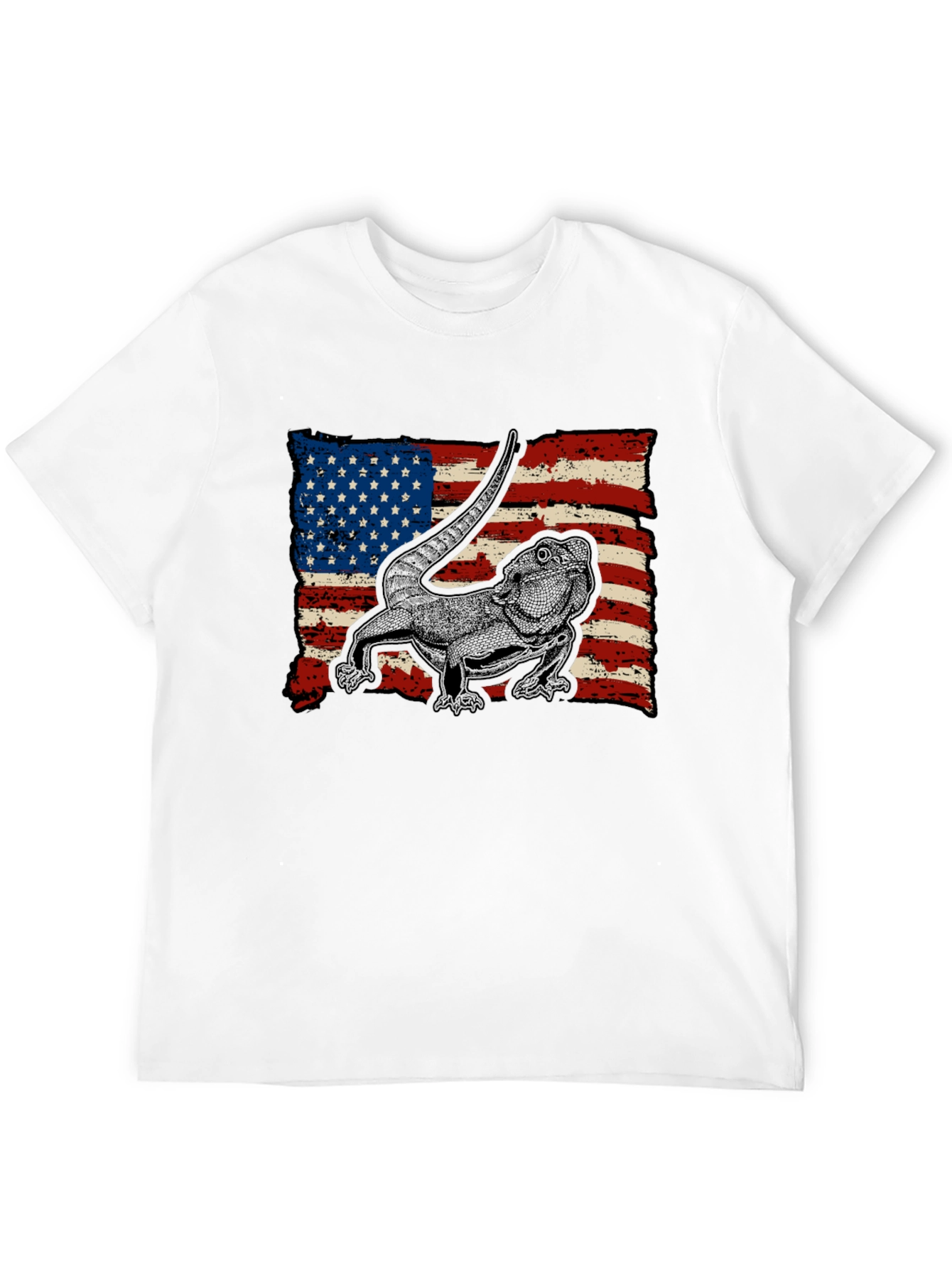 Bearded Dragon American Flag T-Shirt