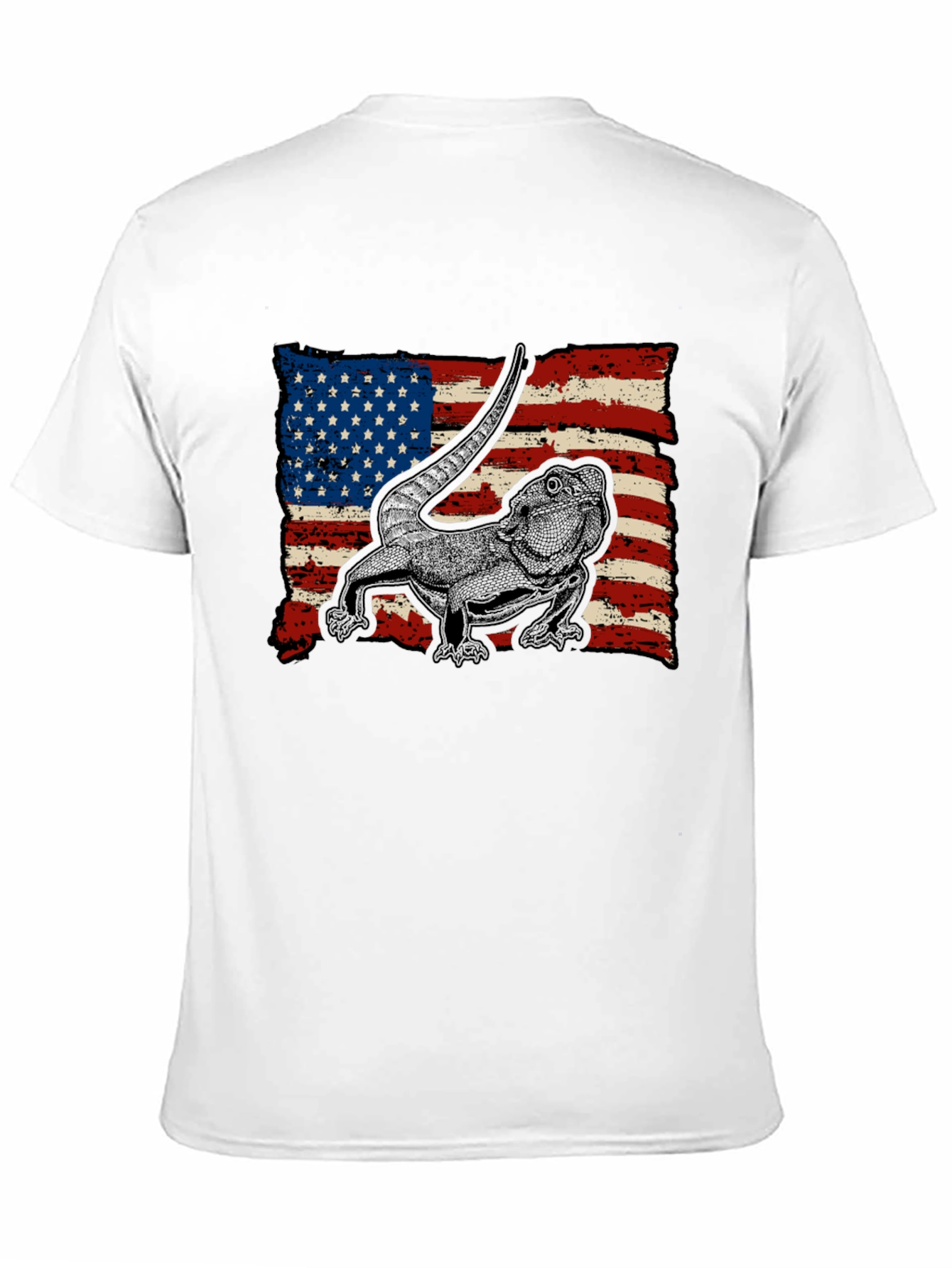 Bearded Dragon American Flag T-Shirt