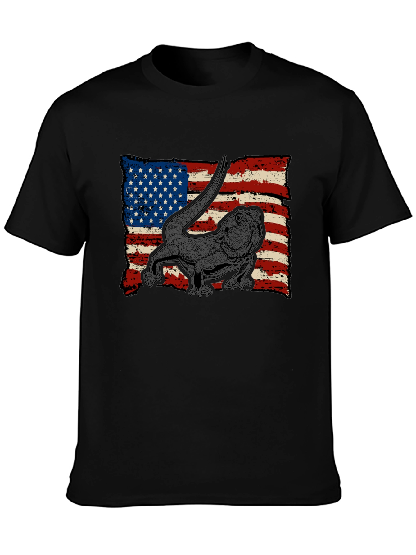 Bearded Dragon American Flag T-Shirt