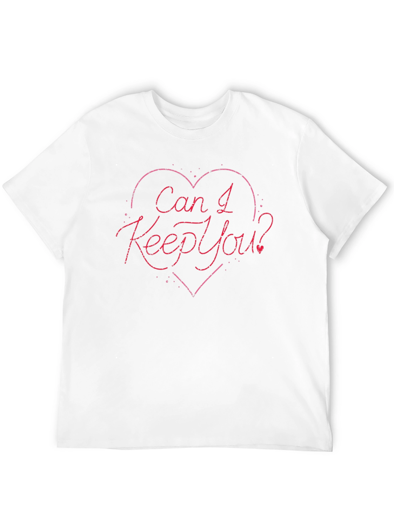 Can I Keep You? Heart Graphic Black T-Shirt
