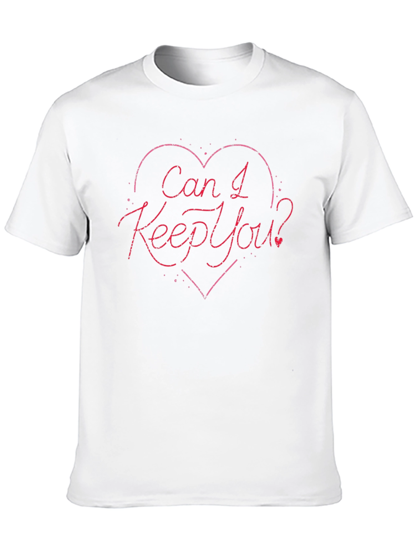 Can I Keep You? Heart Graphic Black T-Shirt