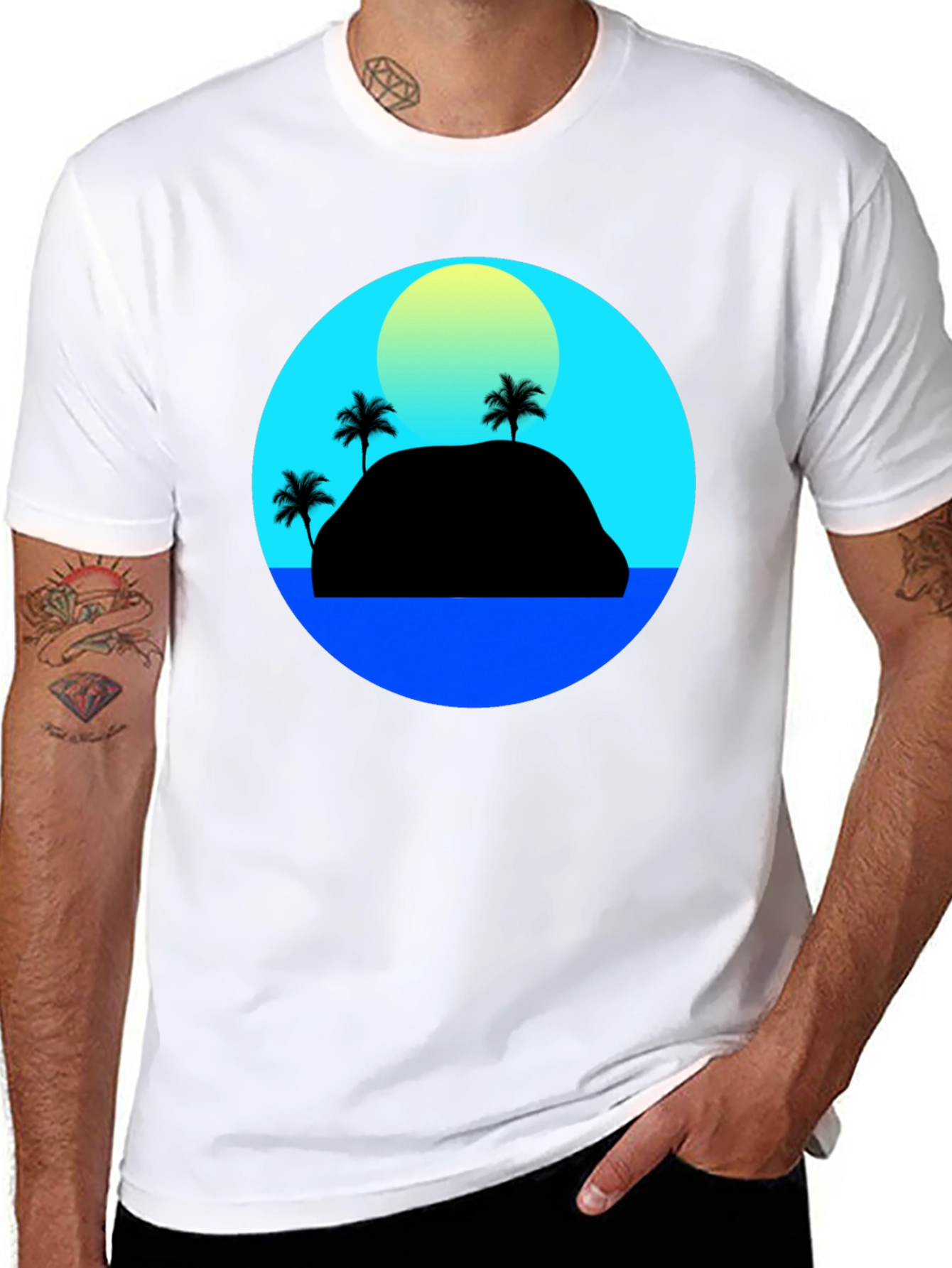Island Sunset Graphic Tee