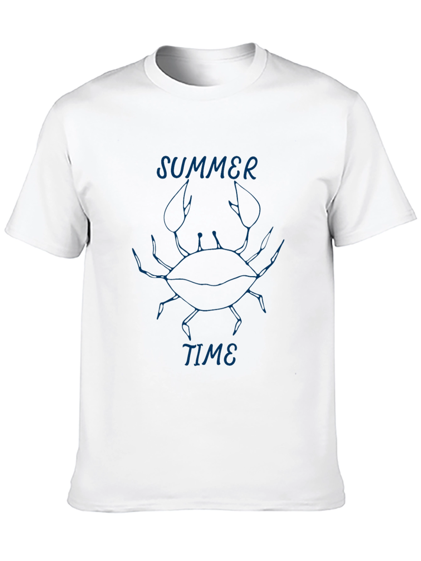 Summer Time Crab Graphic Tee - Black