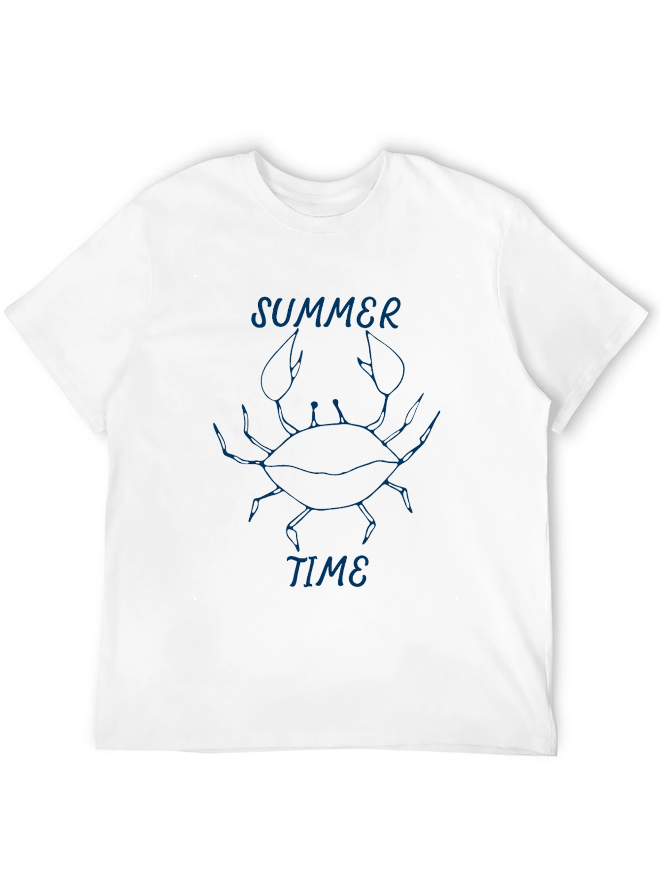 Summer Time Crab Graphic Tee - Black
