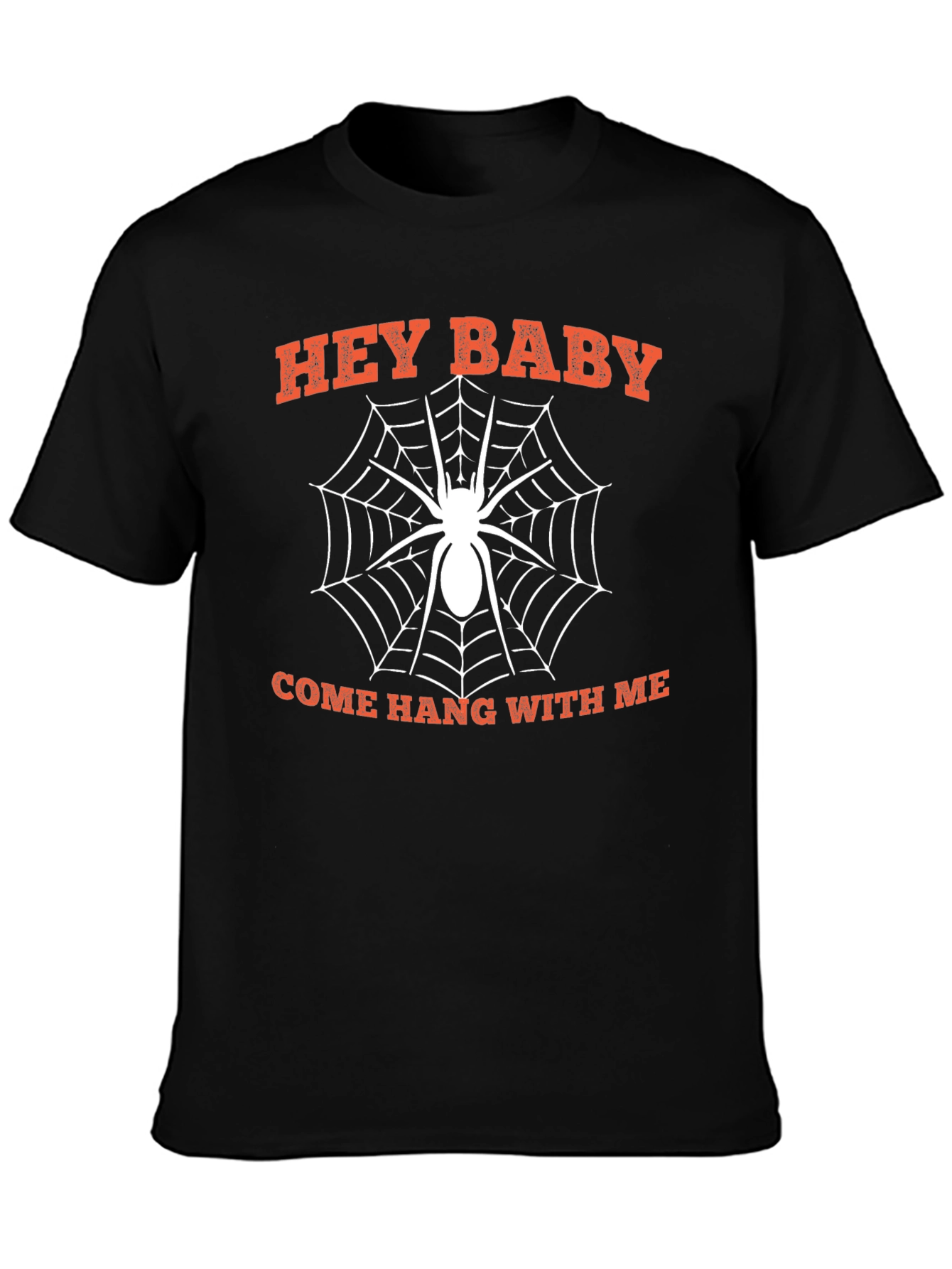 Hey Baby Spider Graphic Tee - Halloween Fun